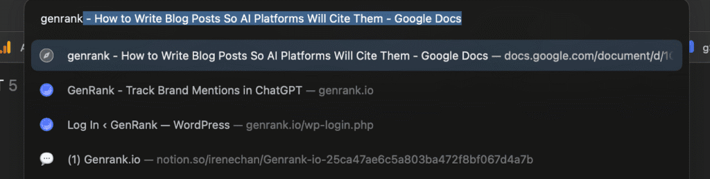 search bar