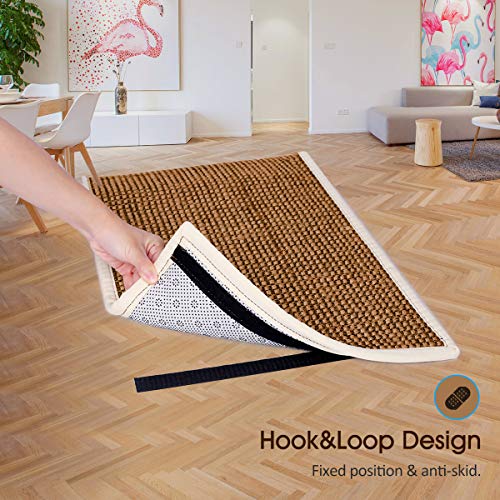 Treasborn Durable Cat Scratcher Thick Sisal Scratching Pad for Cats Anti-Slip Scratch Sleeping Mat No Mess Furniture Protecter Natural for Claws