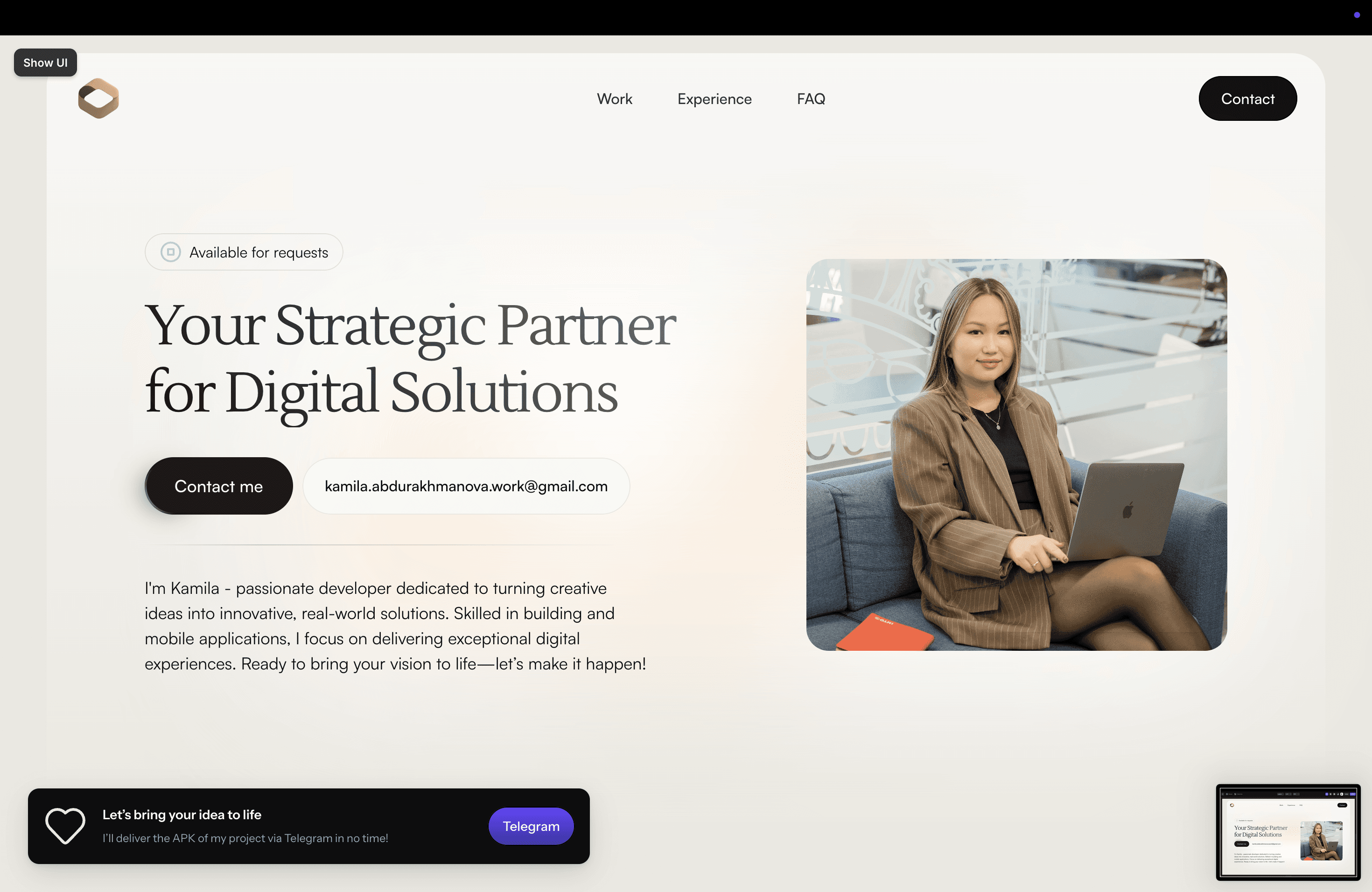 Premium UX Template for Framer