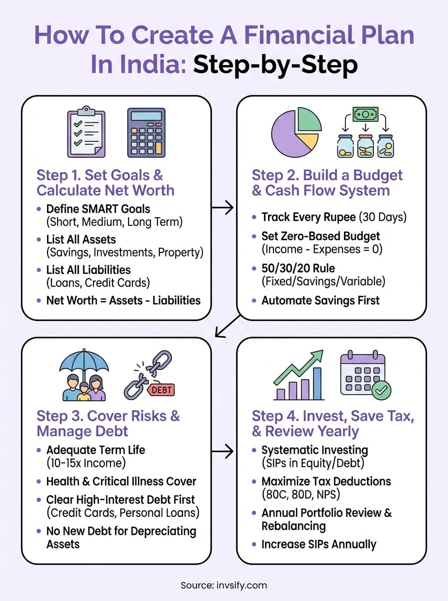how to create a financial plan infographic