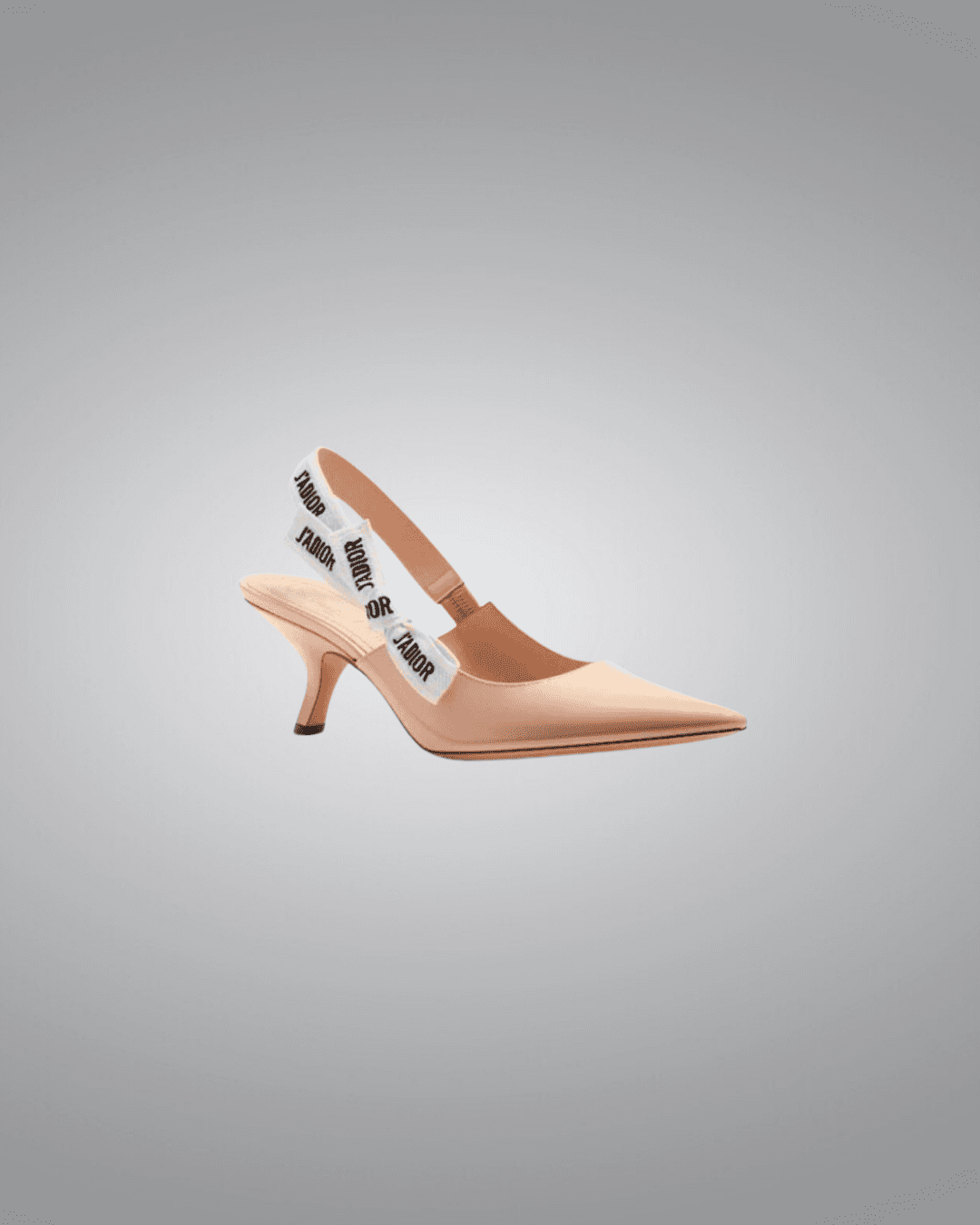 J’Adior Slingback Pump in Nude Patent Calfskin 6.5cm