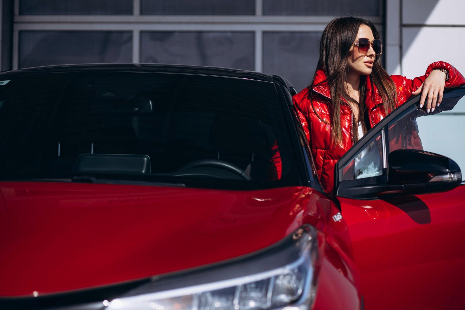 Woman in a car