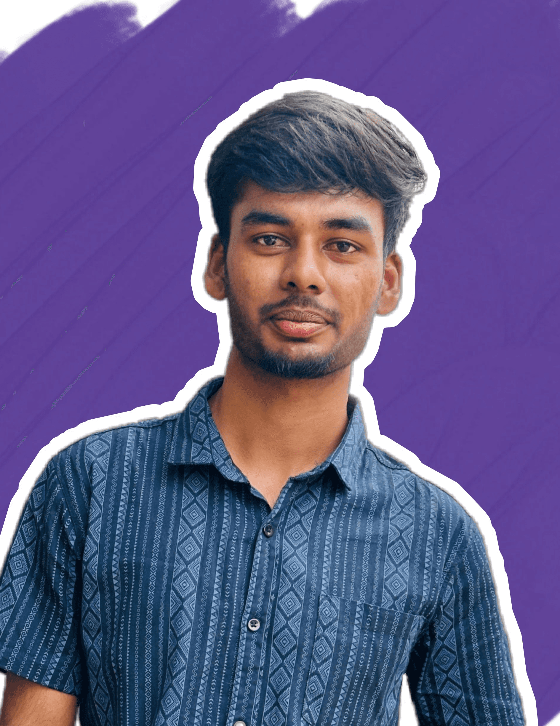 Portrait of portfolio creator – front view