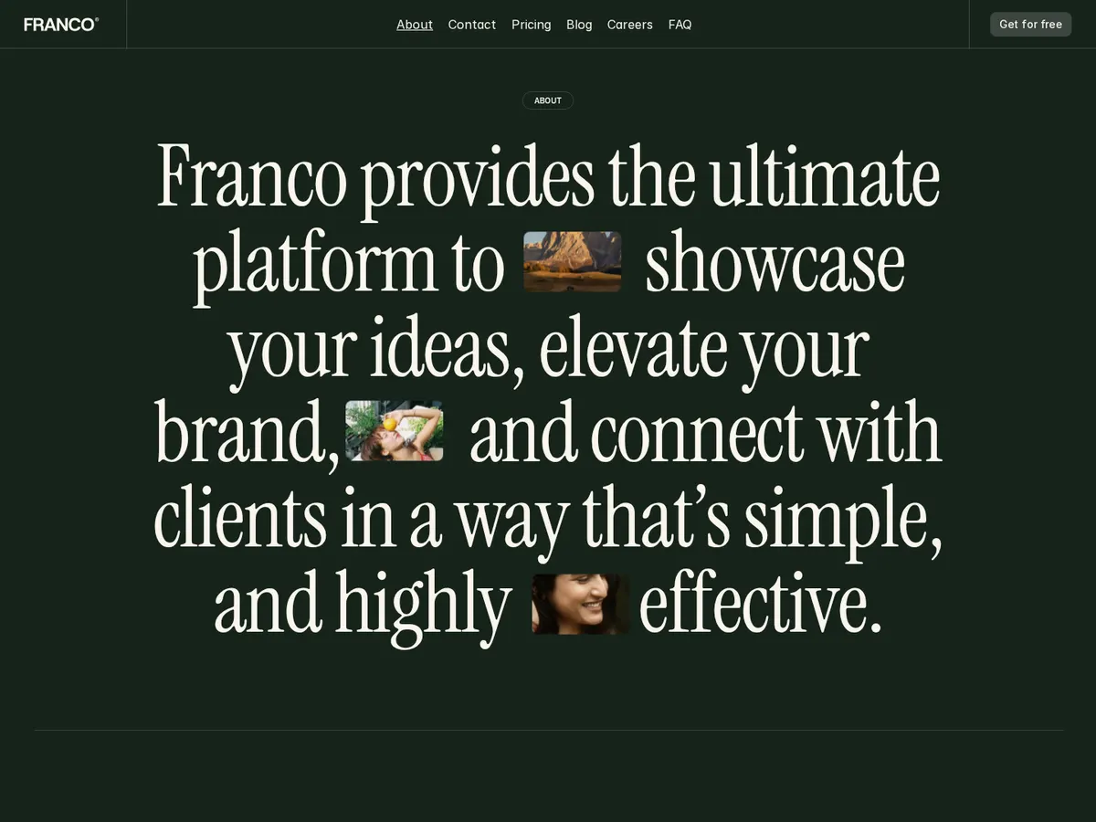 detail image 3 of the franco® framer website template