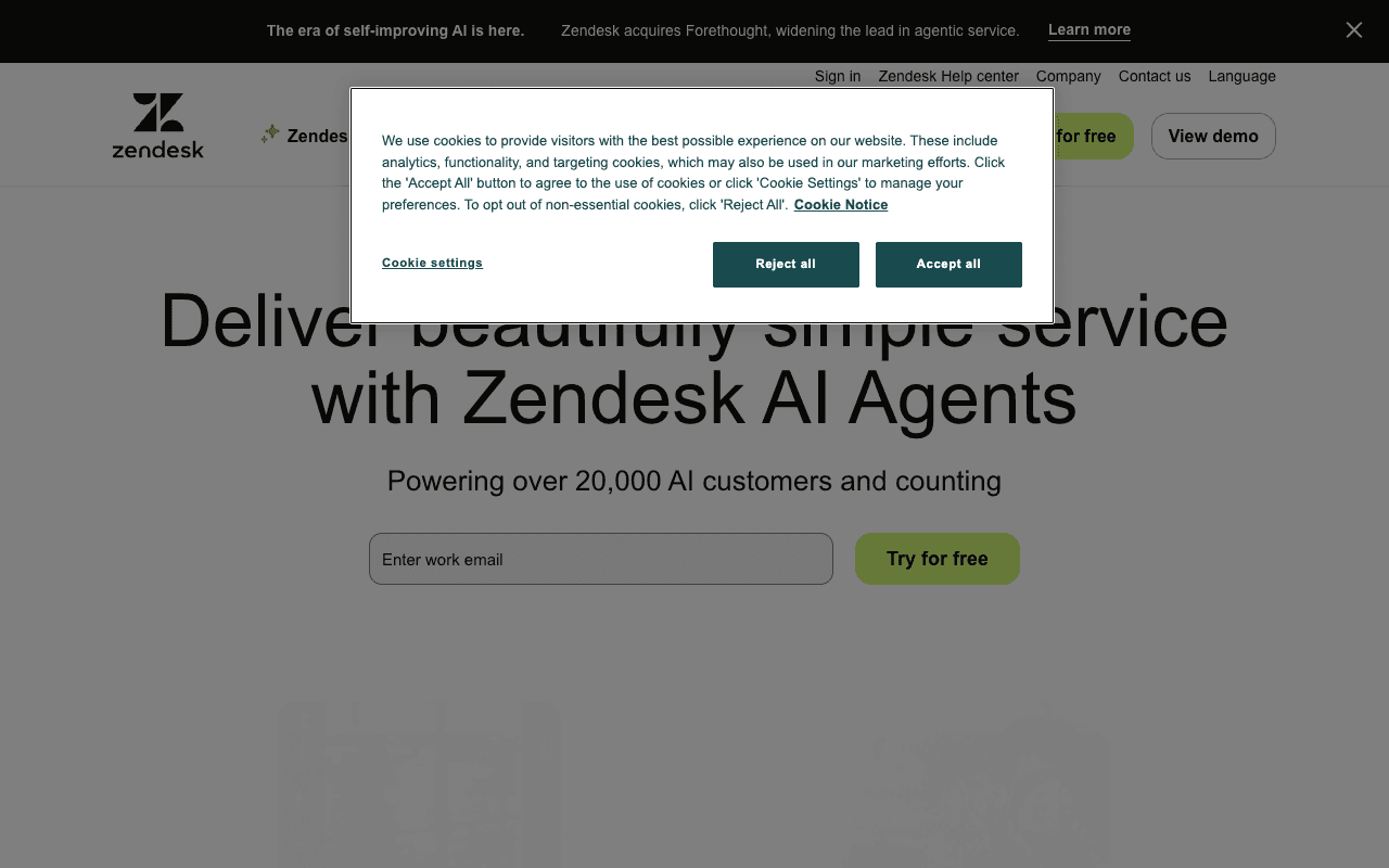 Zendesk екранна снимка