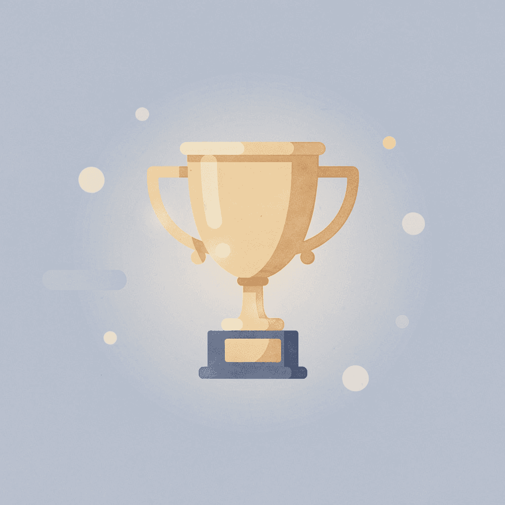 Trophy icon representing creative achievement and confidence building - Best Toys For Promoting Creativity