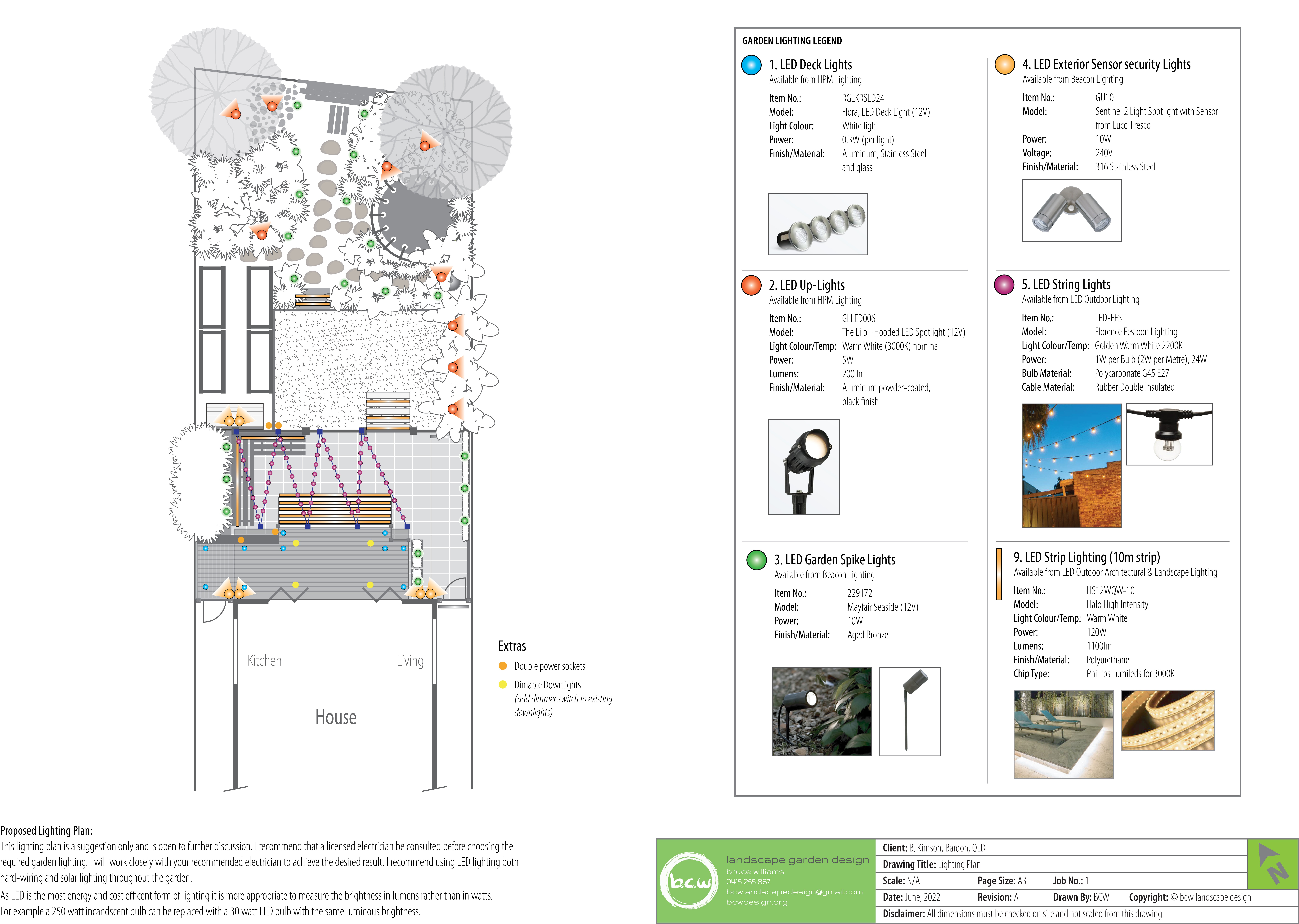 BCW Garden Design & Maintenance, sample scaled working drawing for a garden design