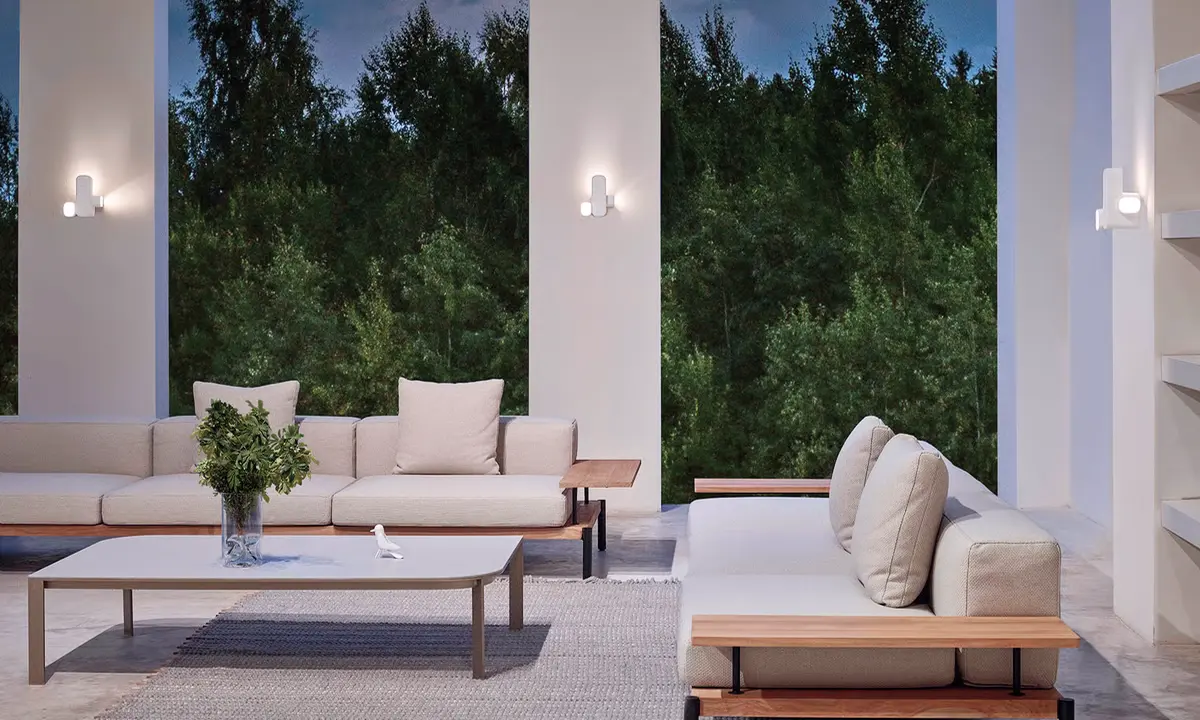 Sala principal de vivienda residencial con luminarias de Habitat de LZF | ábc concept