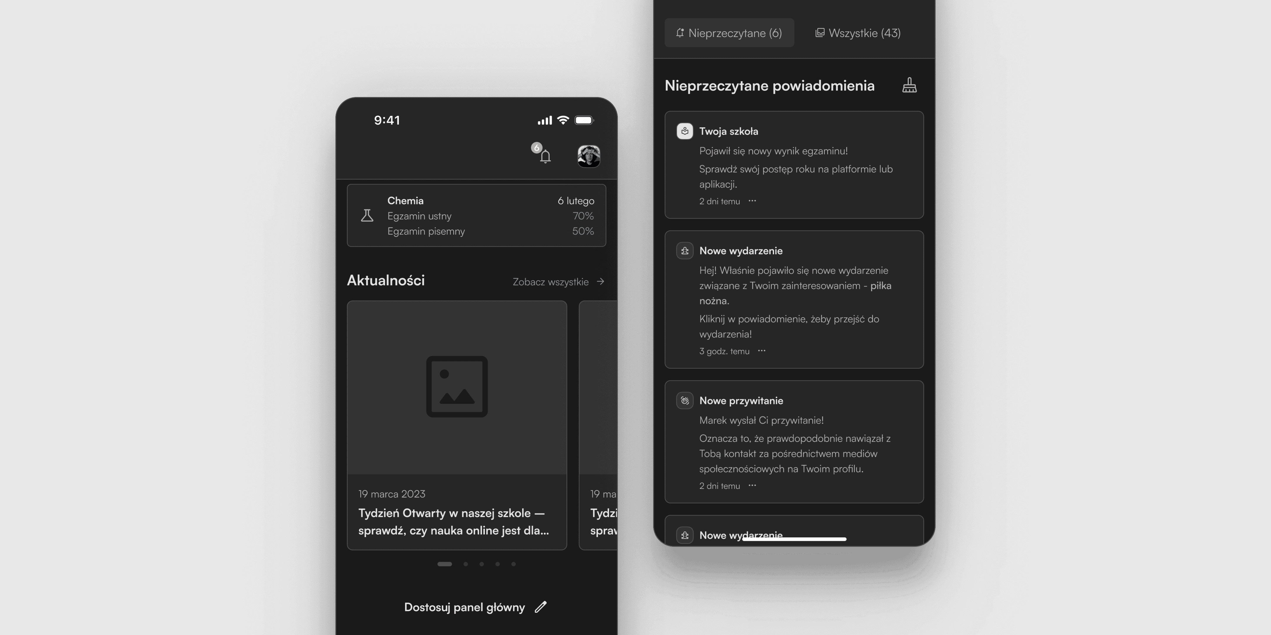 Dashboard and Notifications Imae