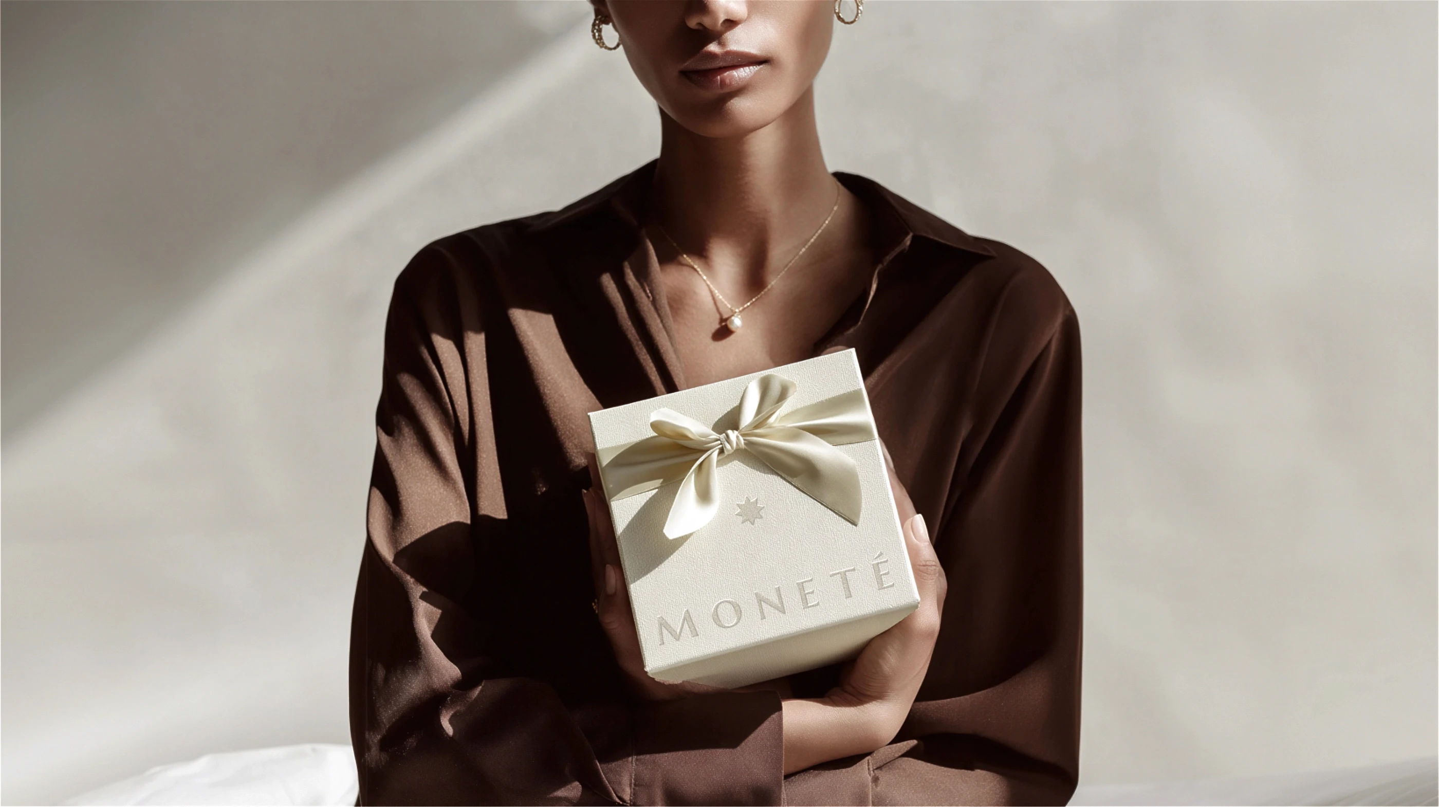 Luxury packaging system for a jewelry brand including bags, tissue, and cases