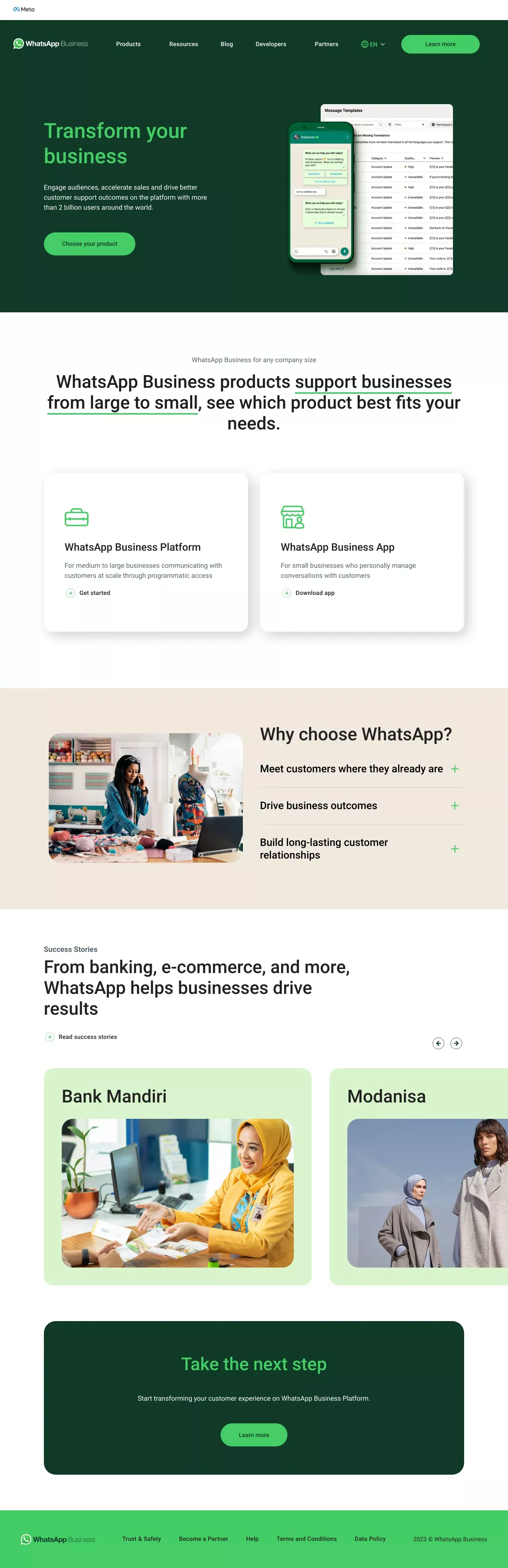 Error landing page screenshot showcasing Tech and Marketing design
