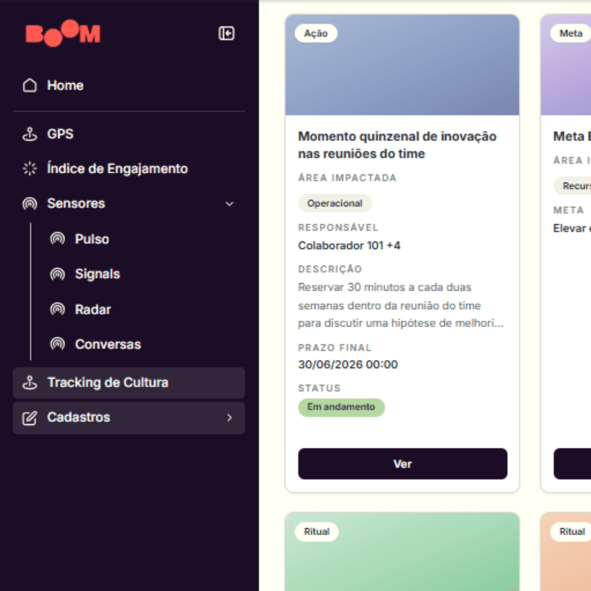 BOOM Core Dashboard