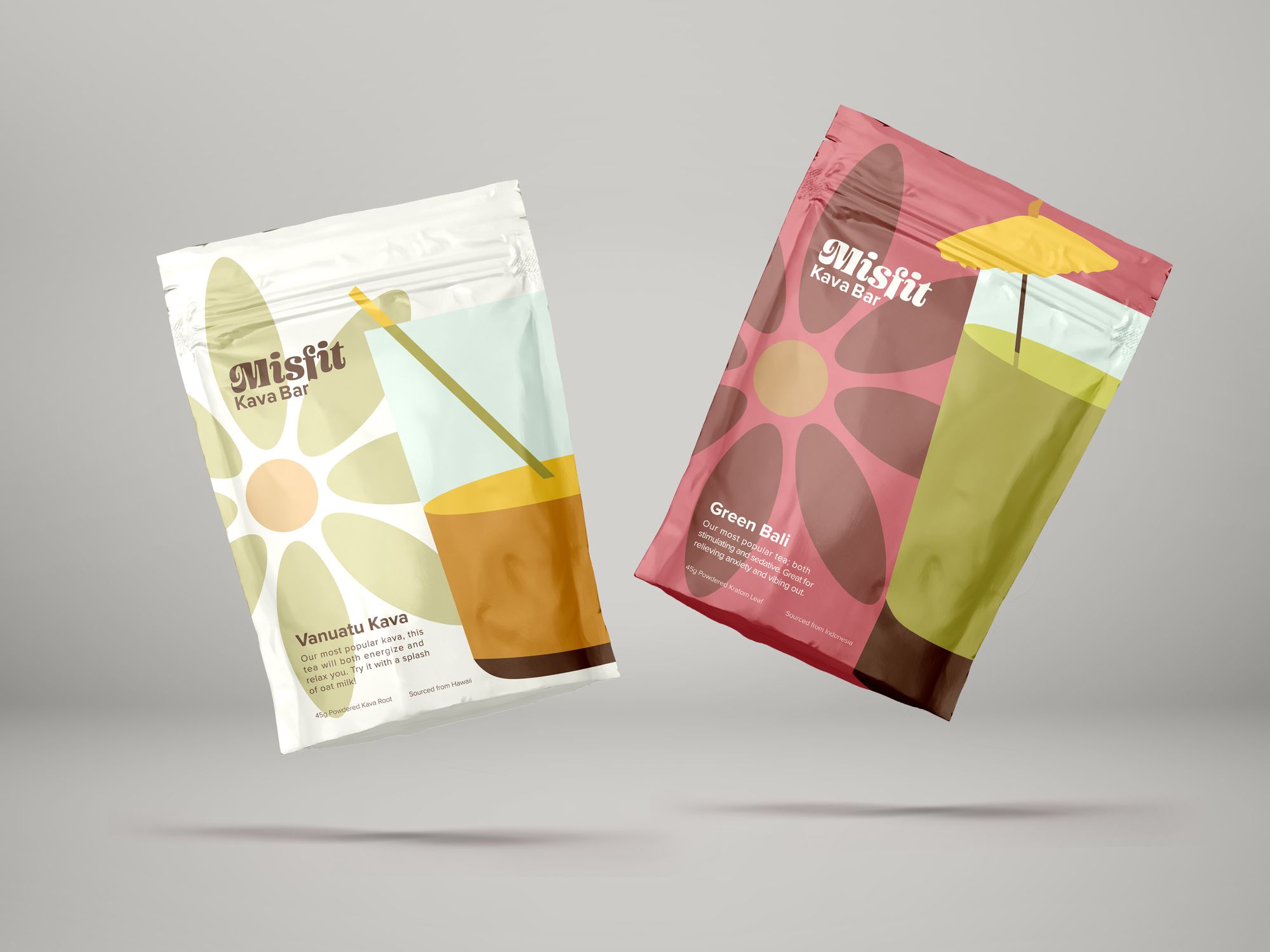 Misfit Kava Bar packaging mockup