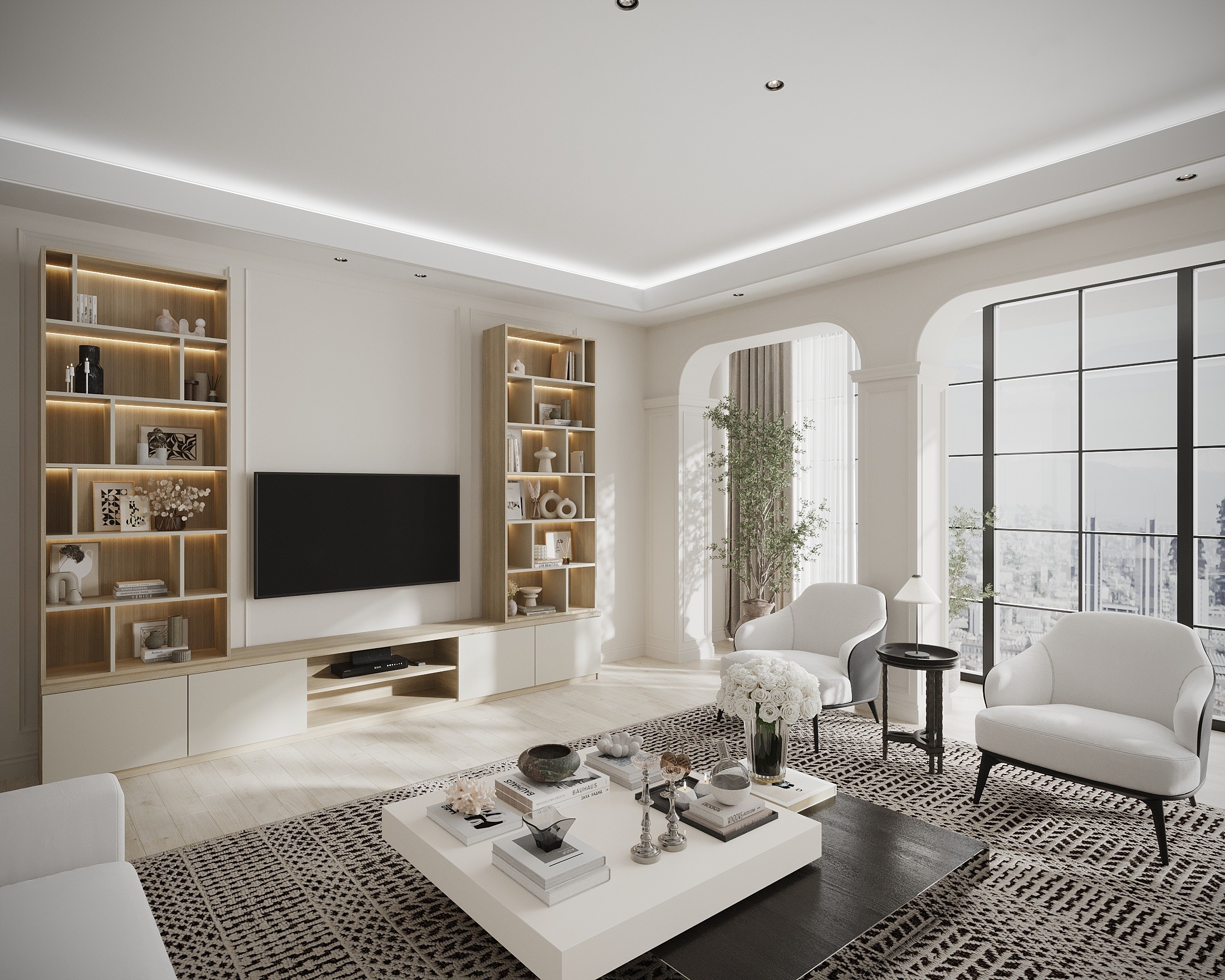 brown wooden bed frame with white and brown bed linen