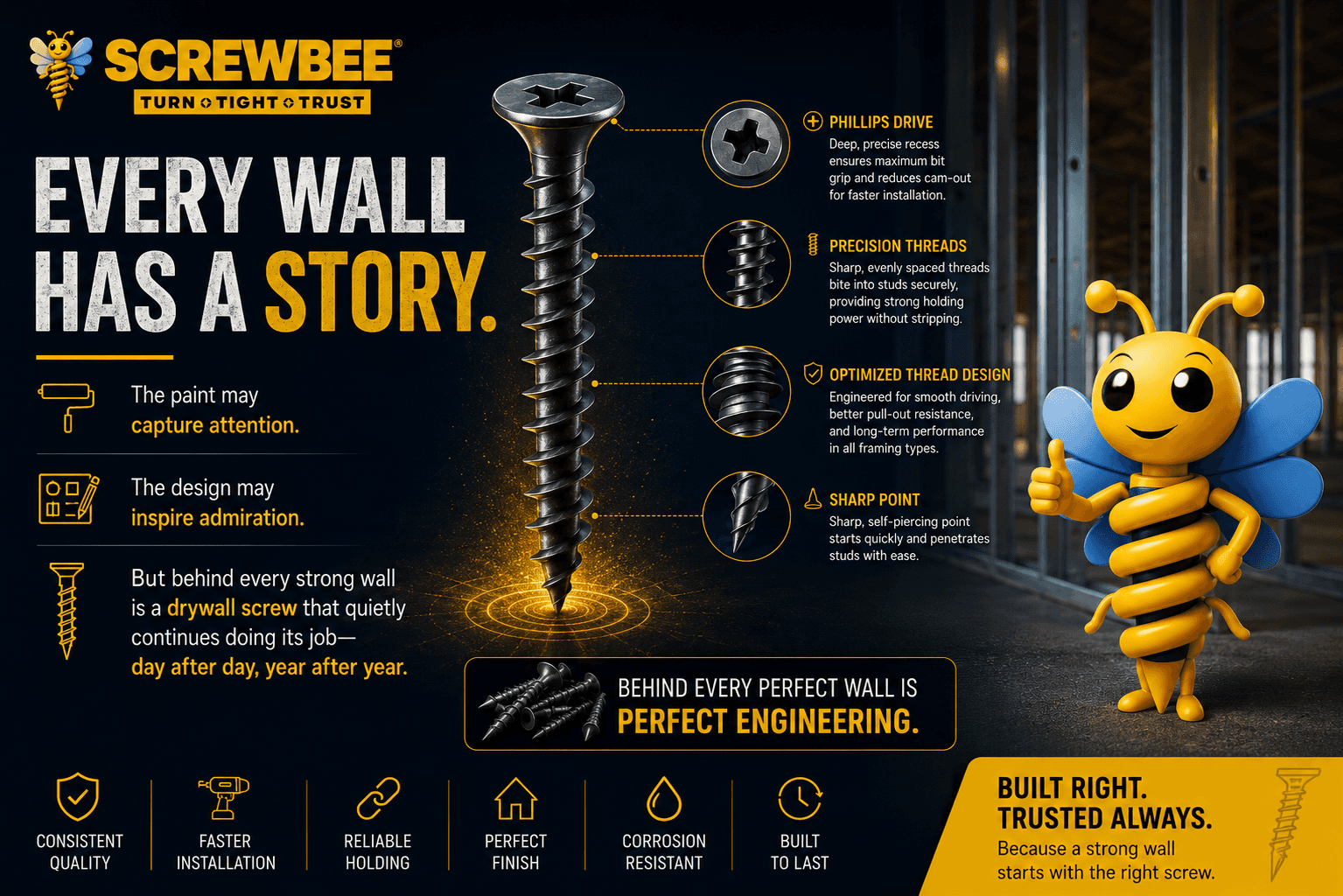 Engineering Hidden Inside Every Drywall Screw