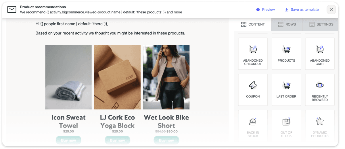 Personalized email marketing examples