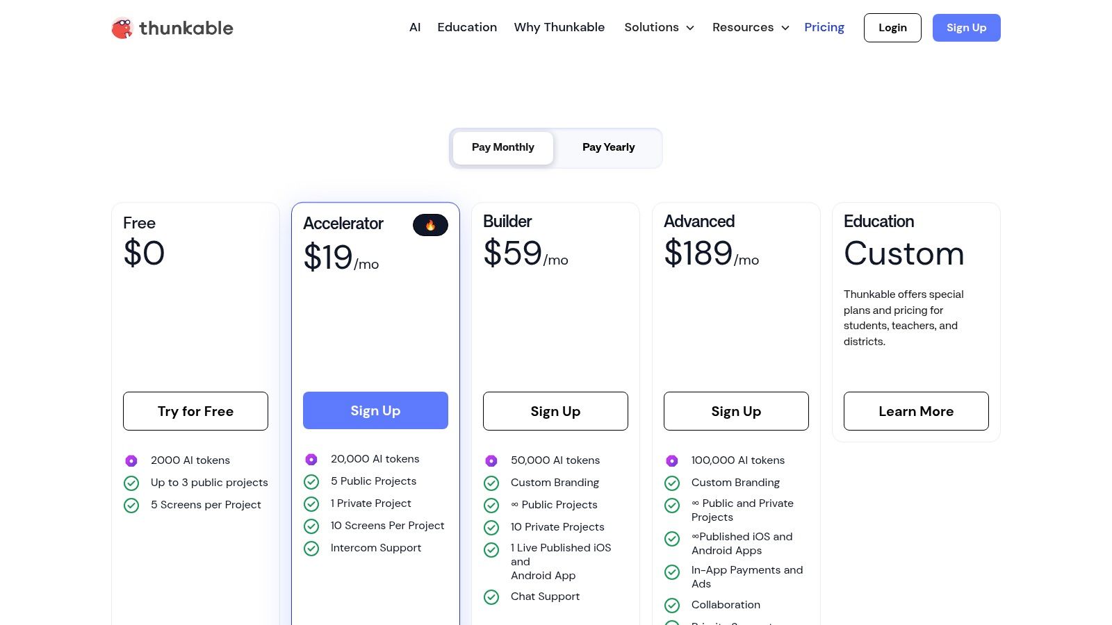 Thunkable visual programming platform for building native iOS and Android apps with block-based logic