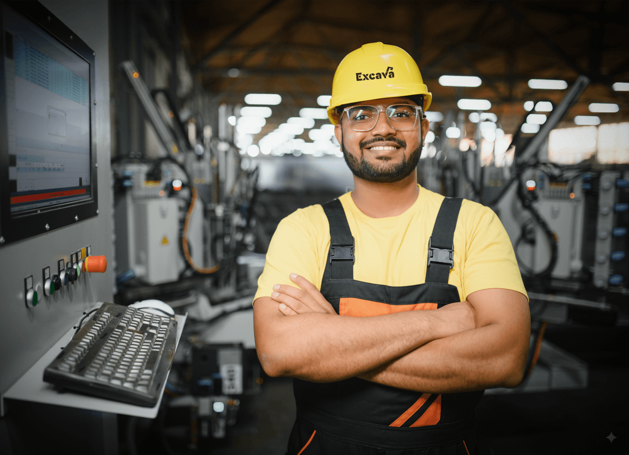 Professional woman in blazer standing confidently
