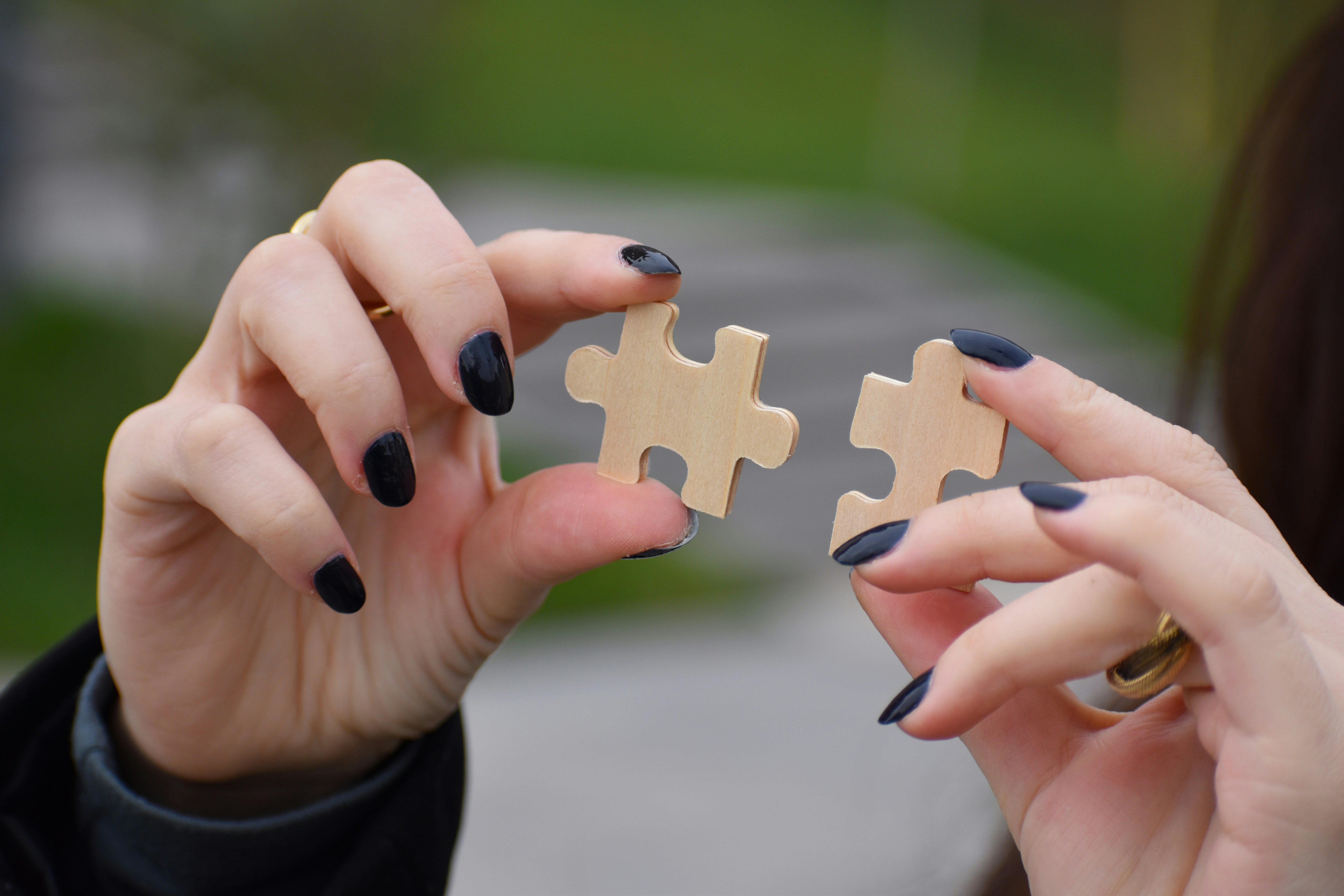 Puzzle Pieces Connecting