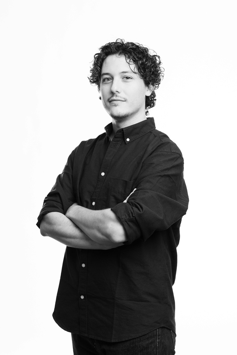 Slanter's black & white portrait