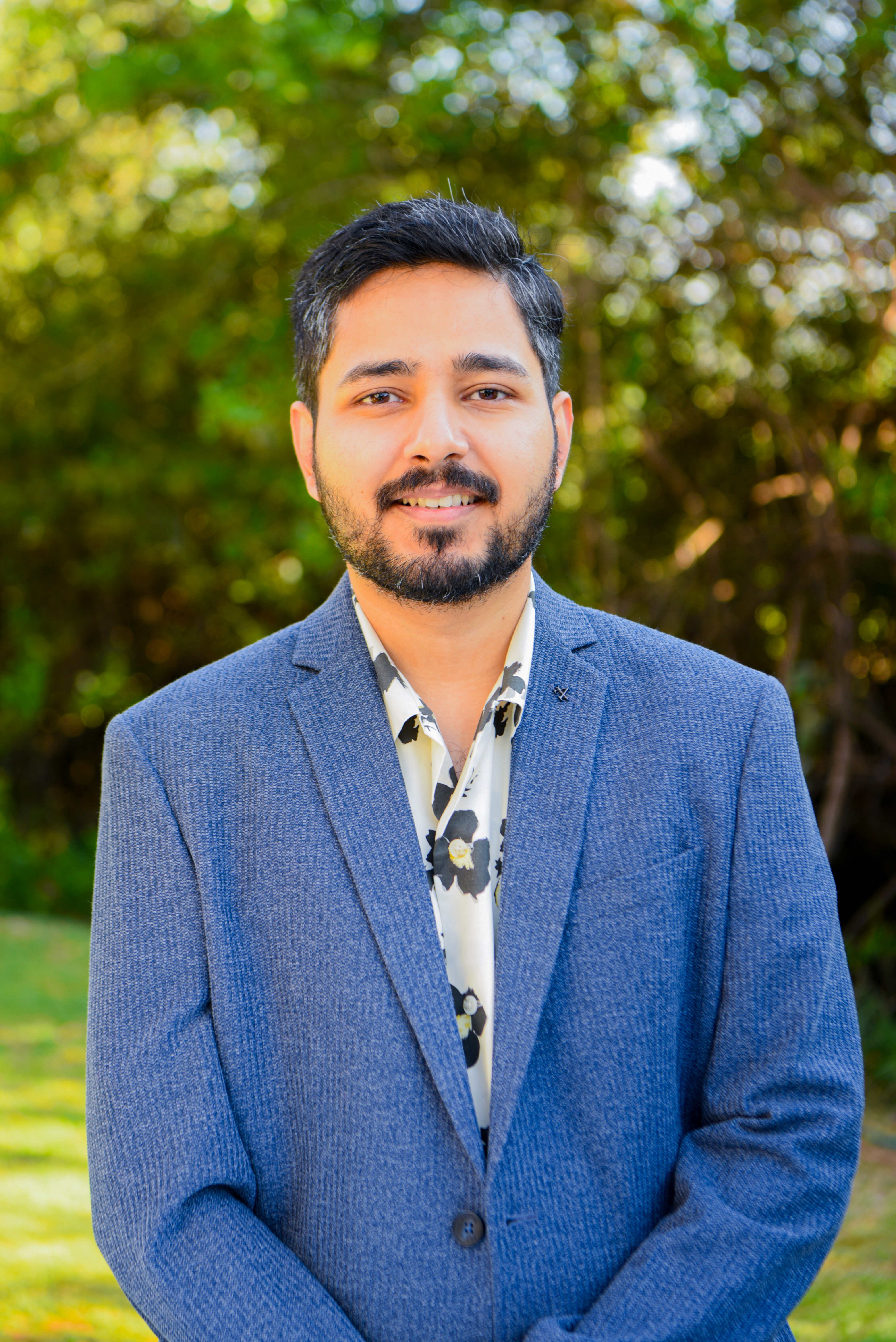 Front shot picture of designer Valiullah Hashmi