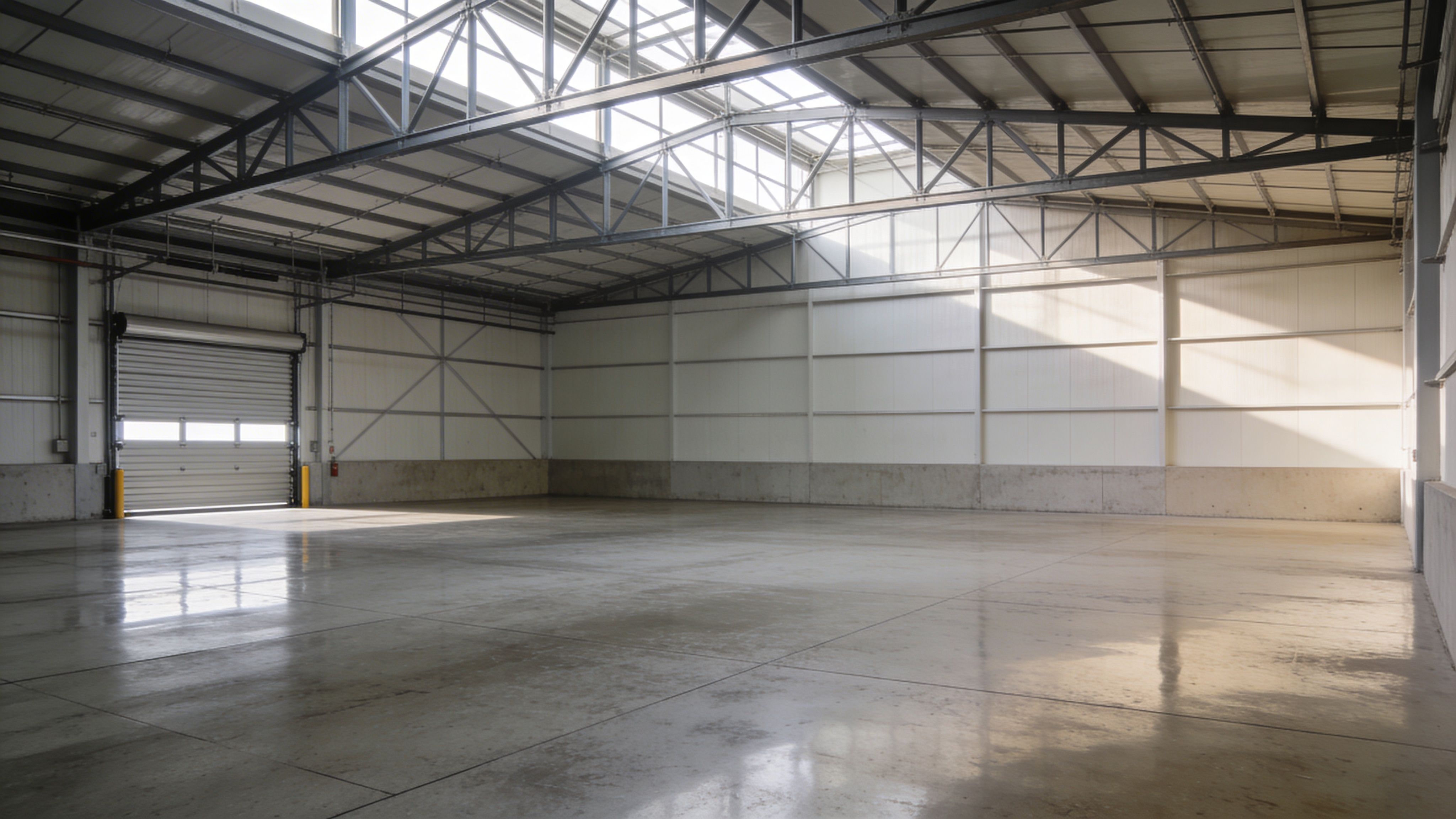 Exterior loading dock area with multiple dock doors and concrete apron in a logistics facility