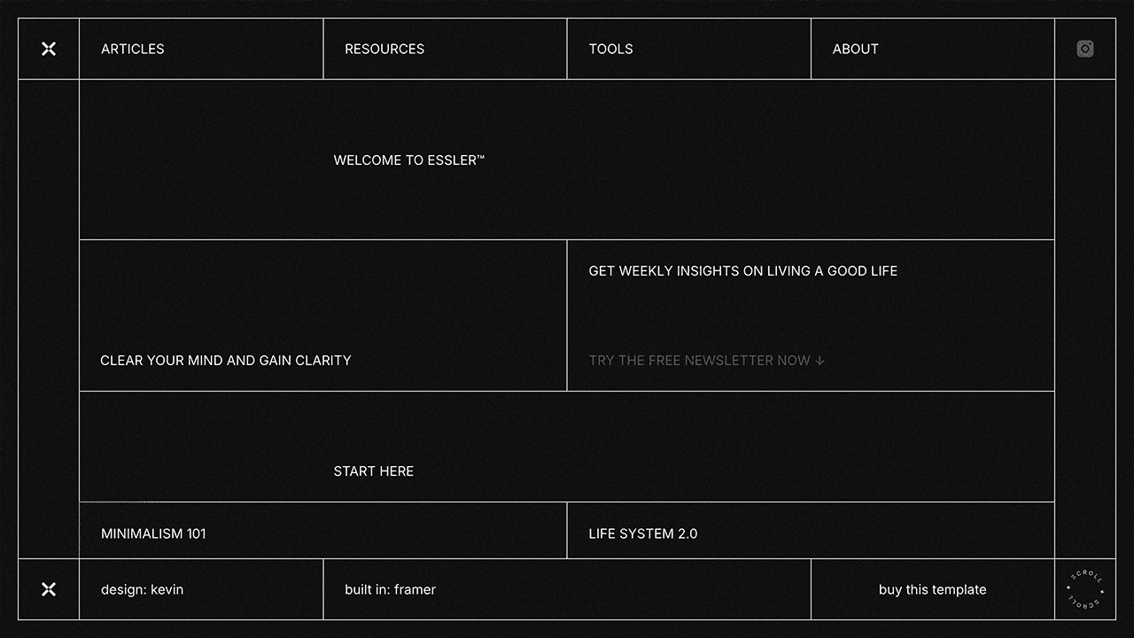 THE ESSLER Framer template