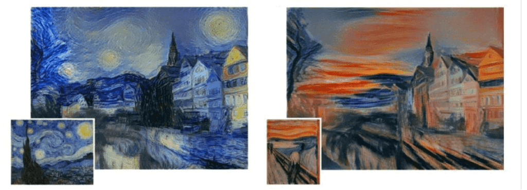 AI mimicking Van Gogh's famous artwork.