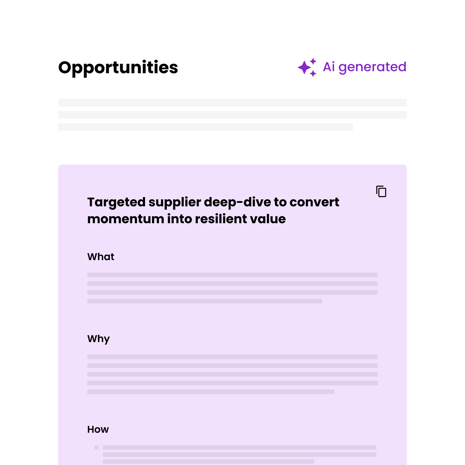 Ai generate montly opportunity suggestion ai generated based on your data collection