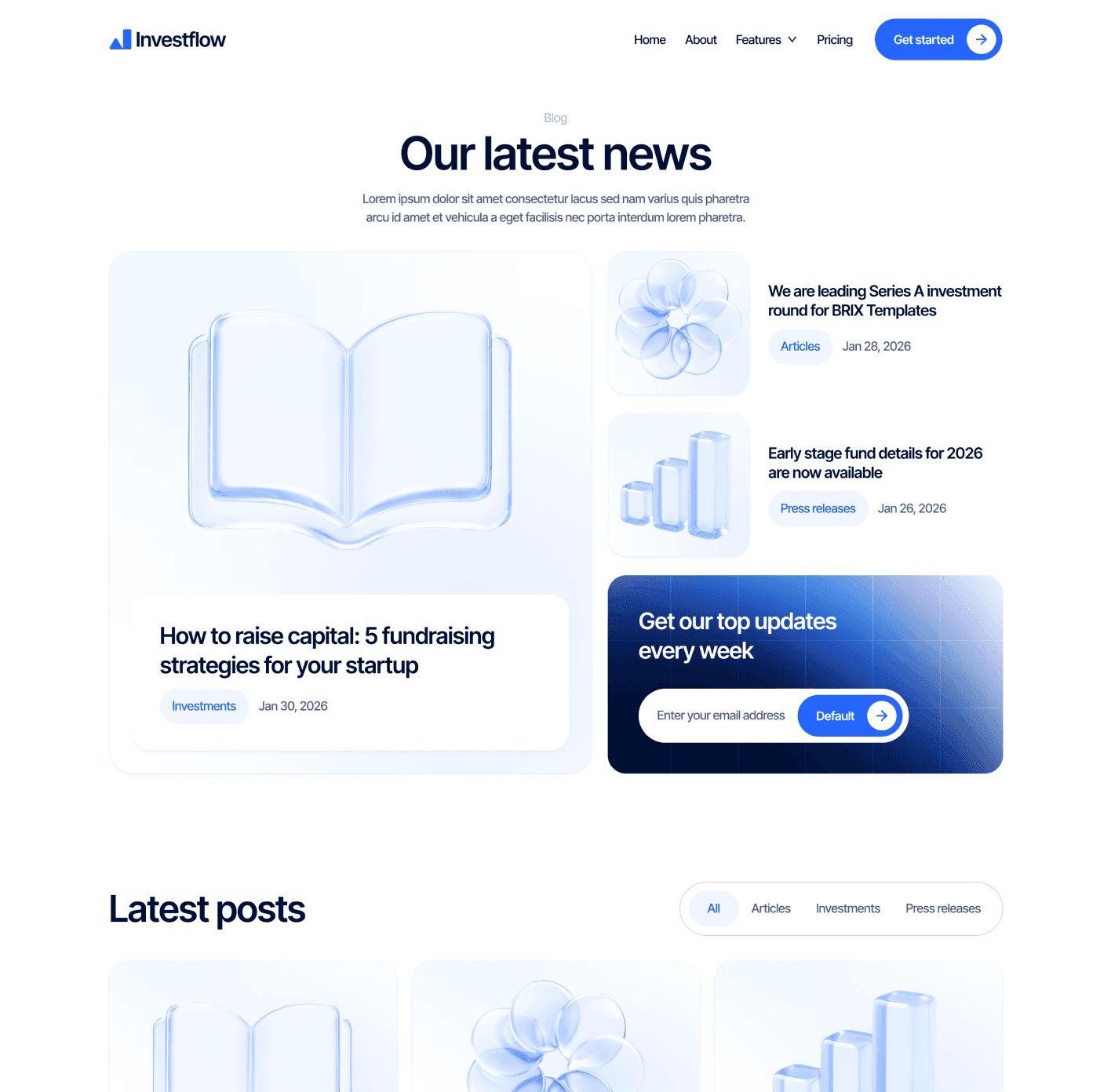 Investflow - Blog V1 Page - Investment Firm Framer Template