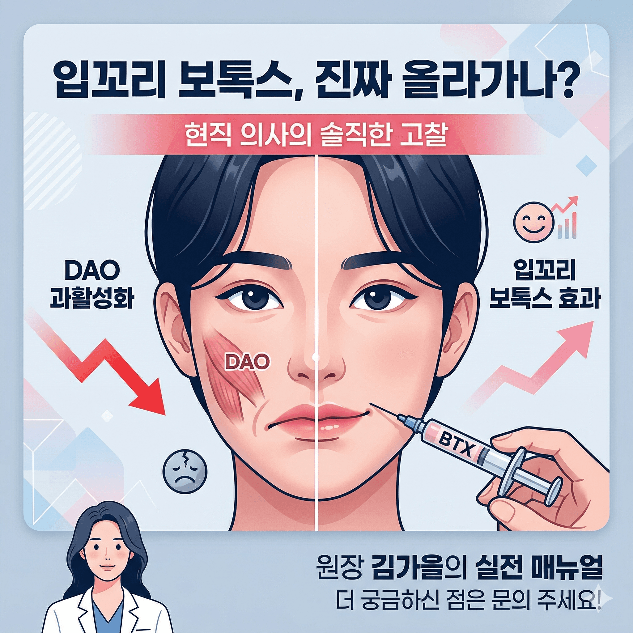 원장이 직접 시술하며 느낀 입꼬리보톡스의 진짜 효과