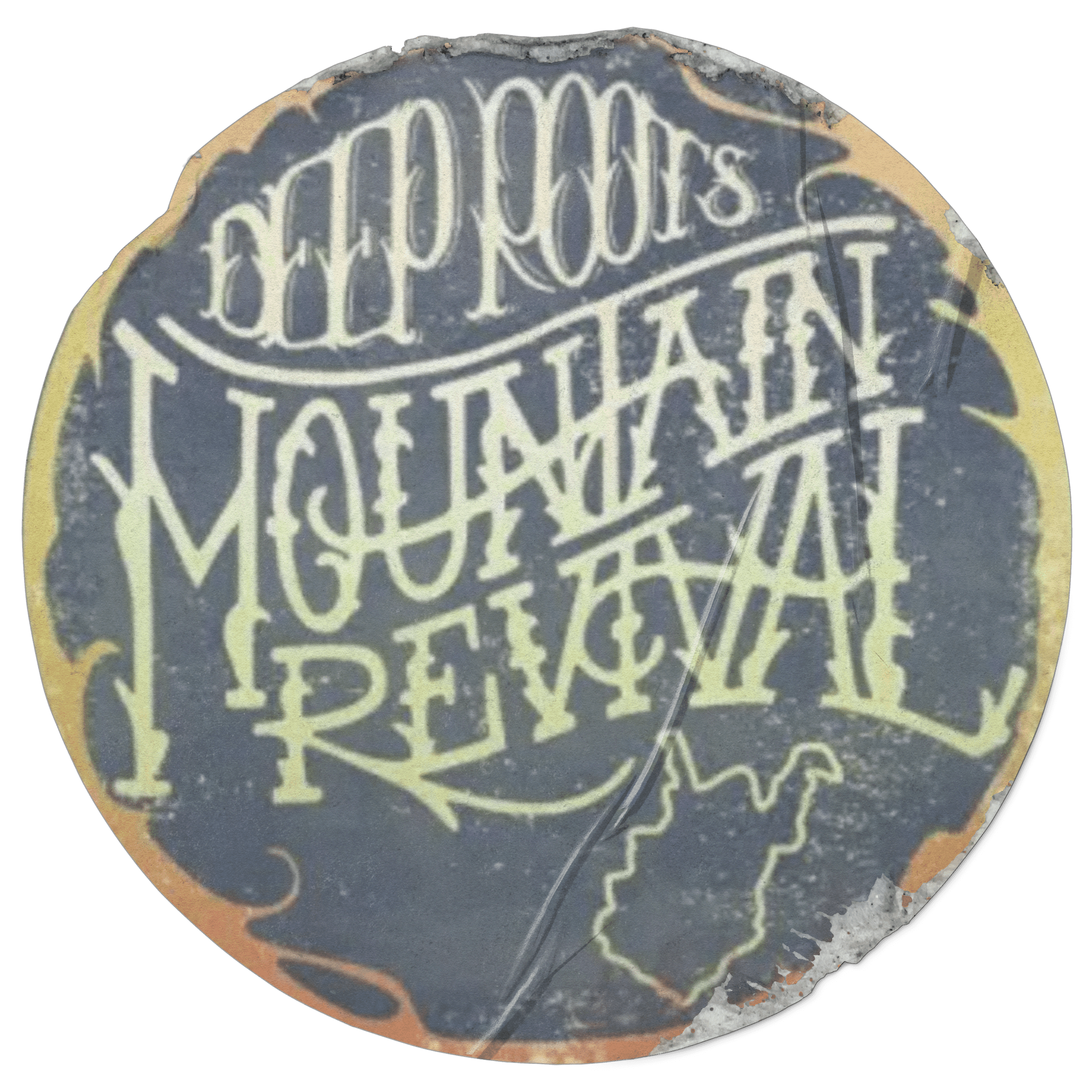Logo for "Mountain Renewal" featuring stylized lettering on a circular background.