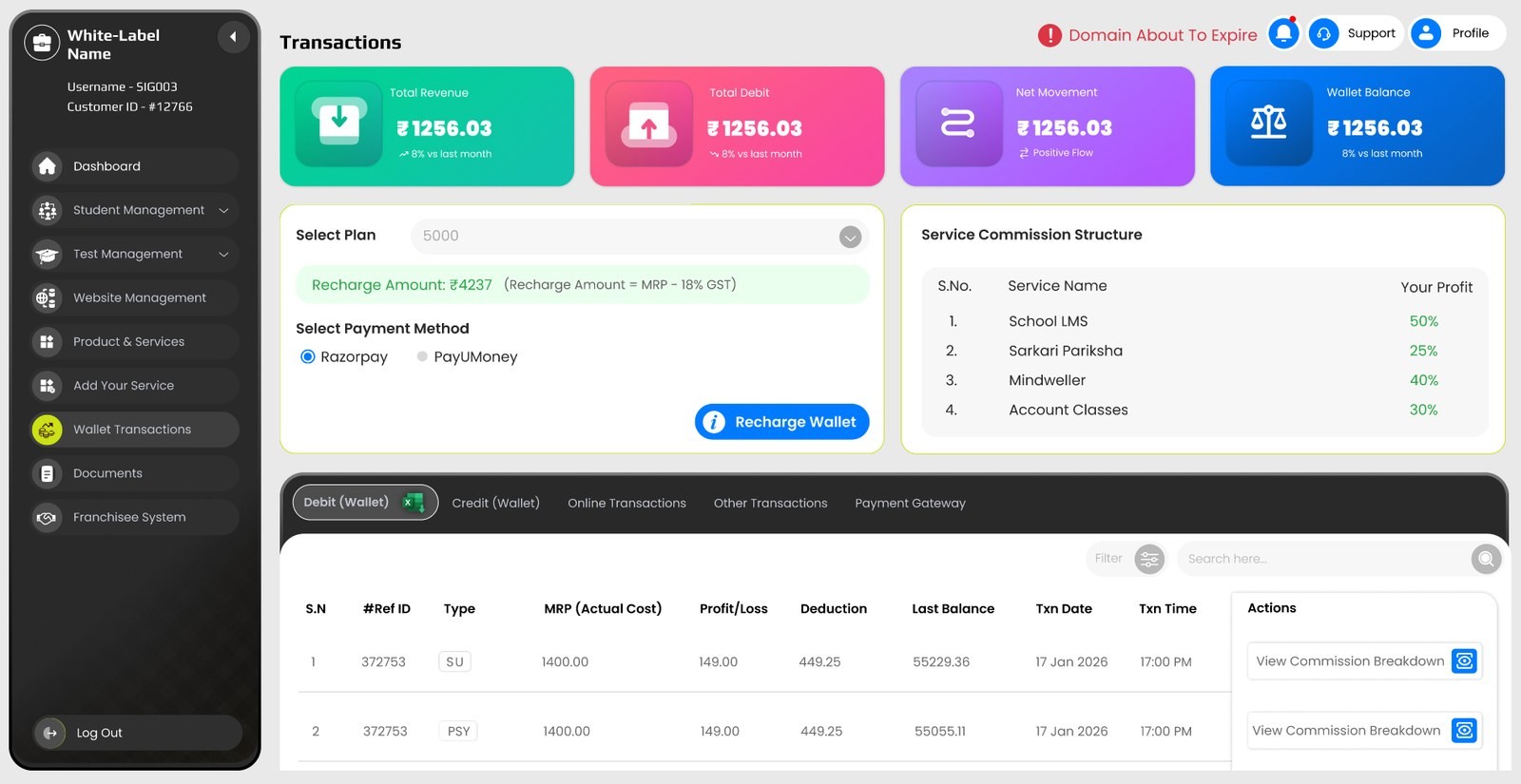 Rebuilt transactions workspace