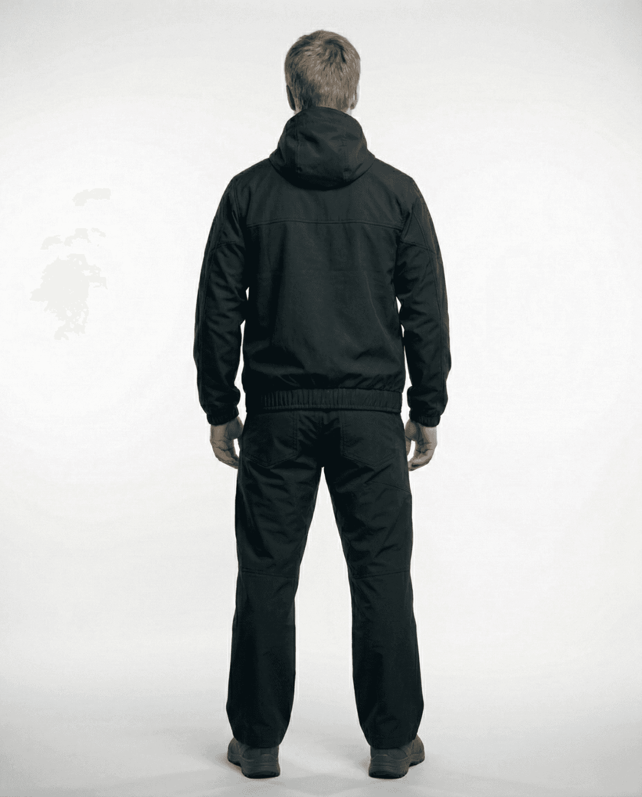 Model wearing Tactrix T1 tracksuit back view