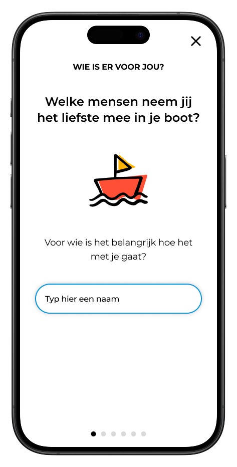 Een opgavenscherm in de app.