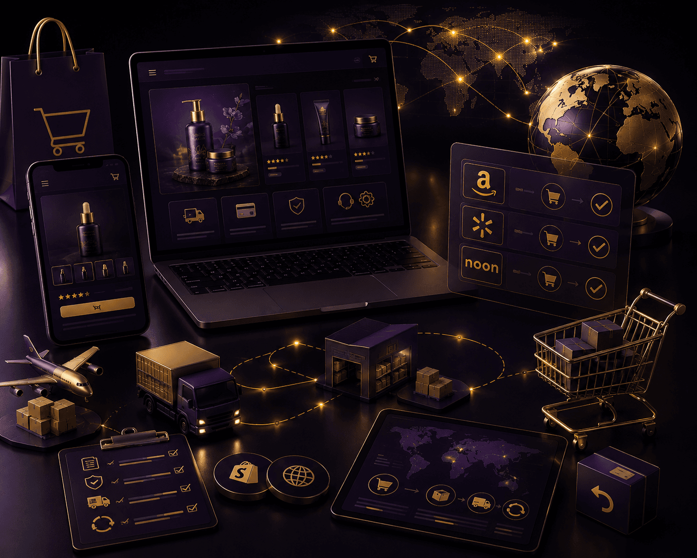 Global e-commerce marketplace launch and digital commerce expansion