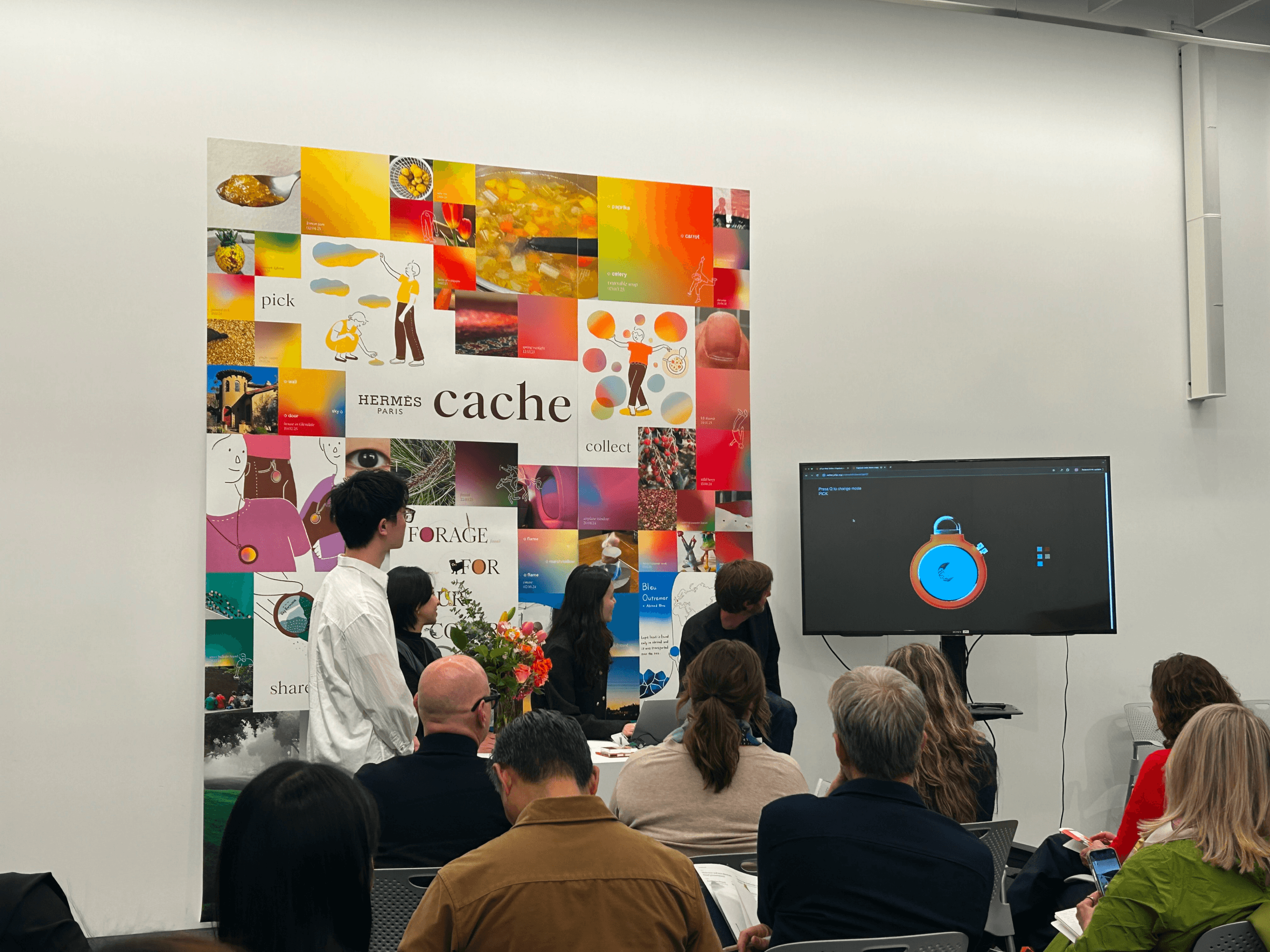 Presenting CACHE at the Hermès-sponsored studio review