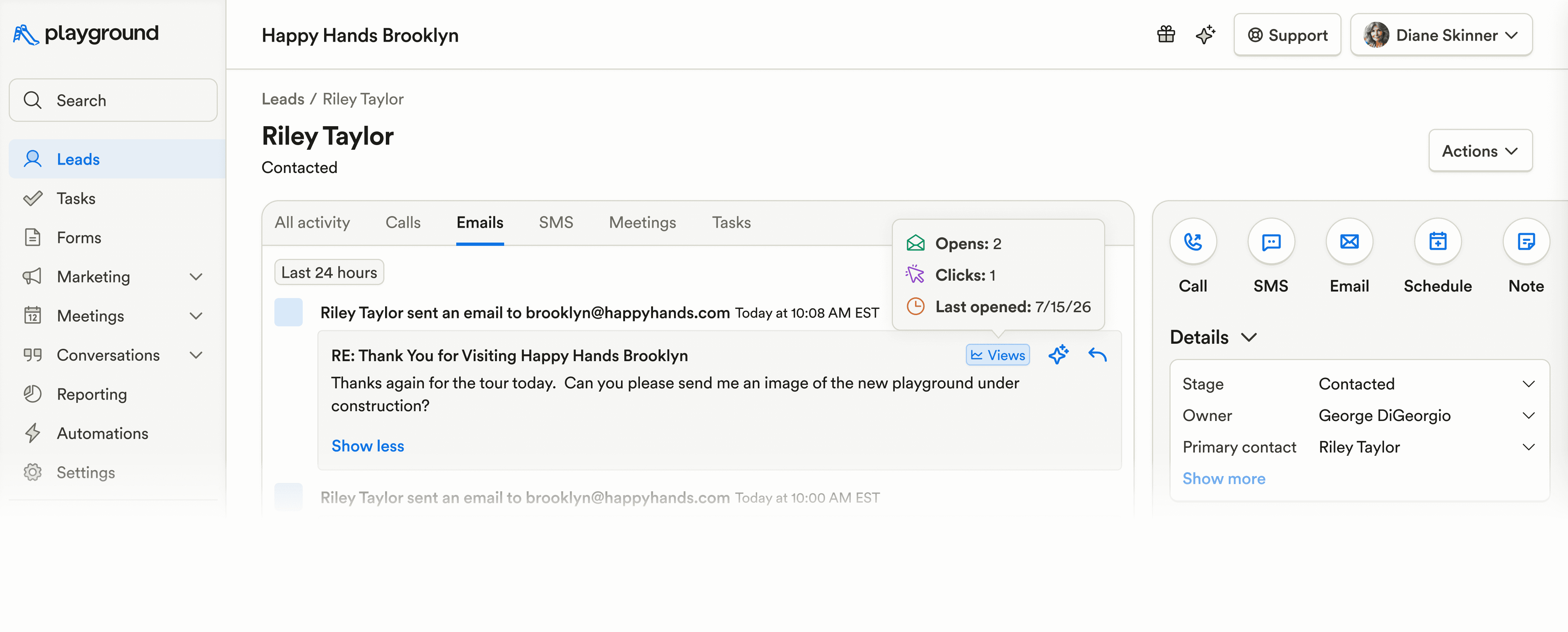 Email Engagement Details