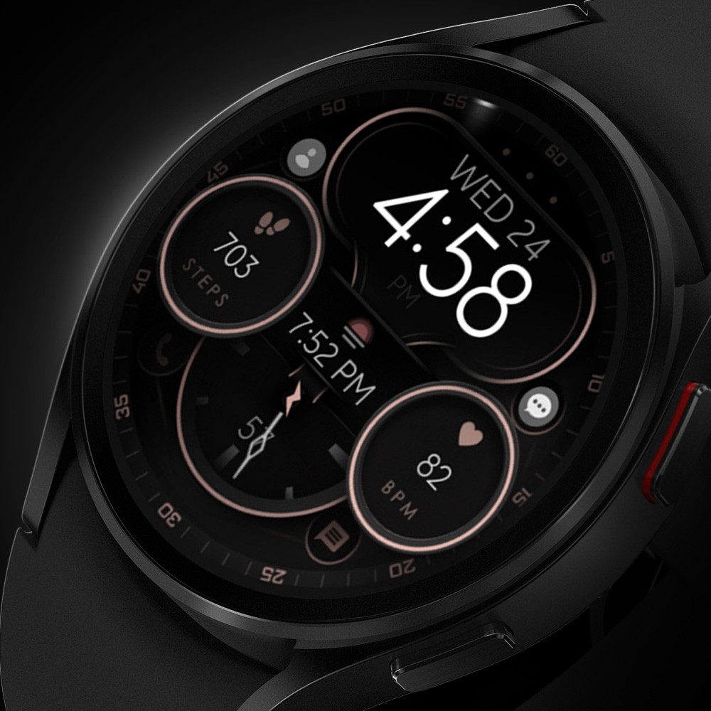 Galaxy watch displaying a digital watch face