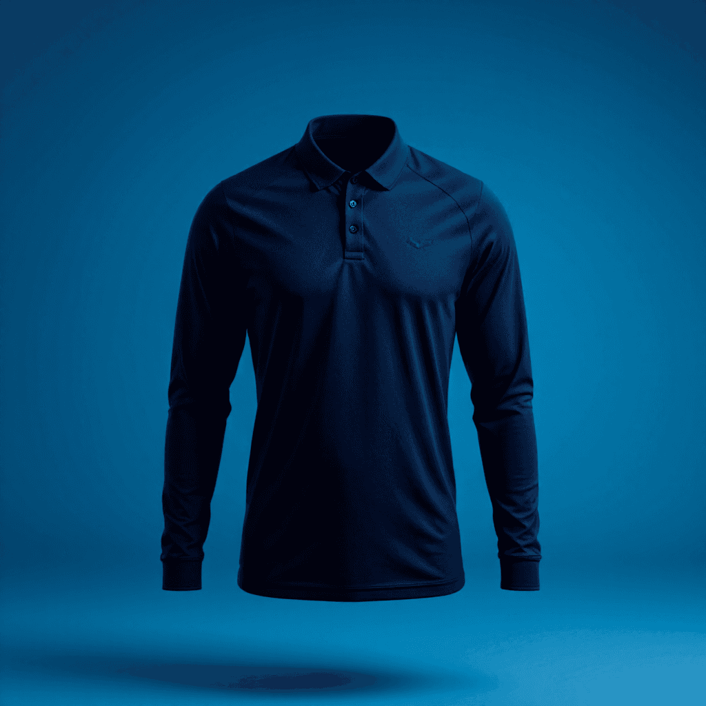 product photography of long-sleeve sports jersey
