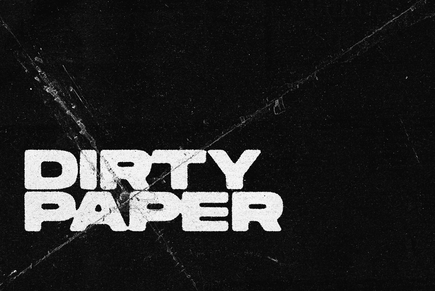 Close up of dirty paper texture with heavy grit and white scratches on black background