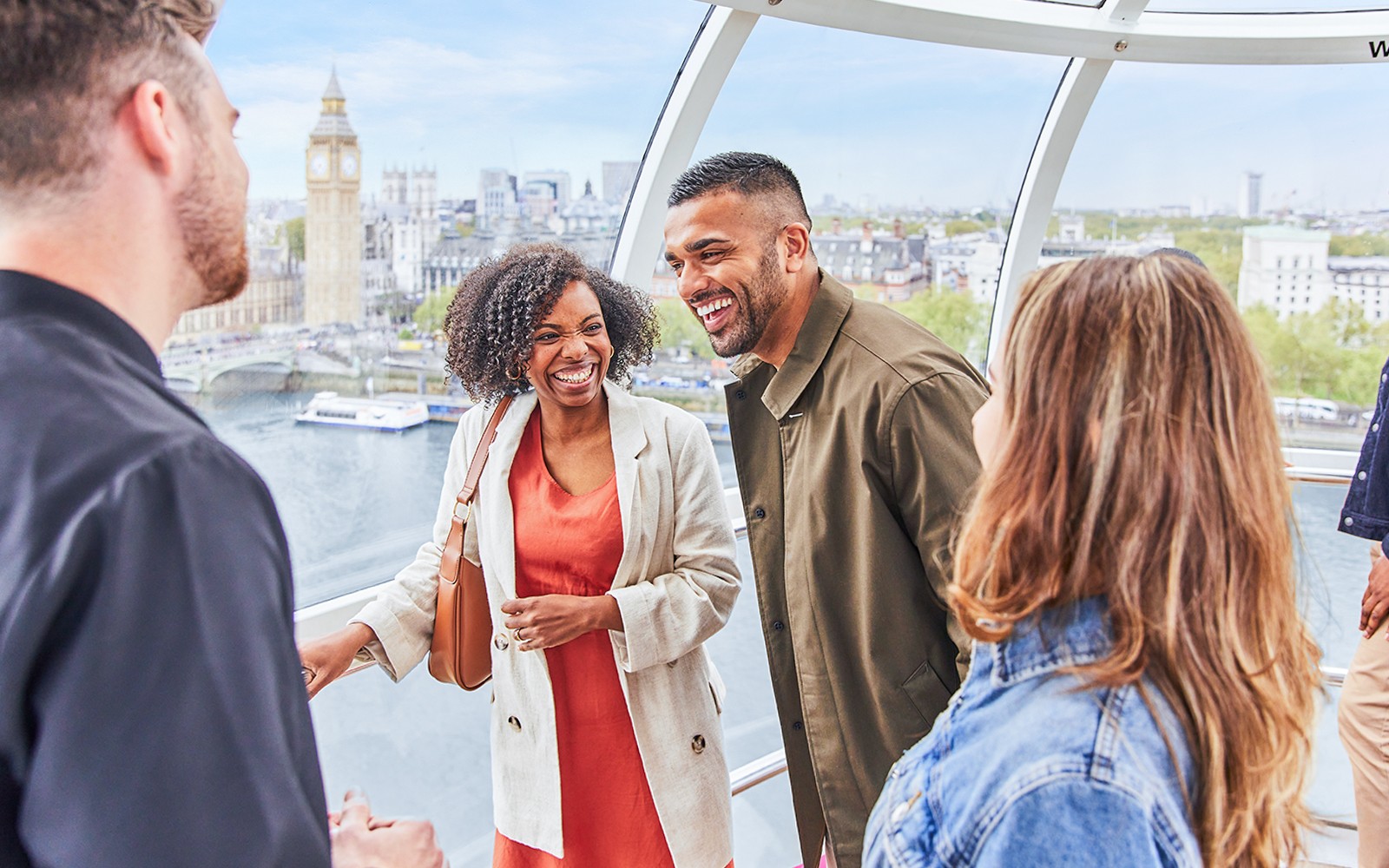 People inside the London Eye Cube
