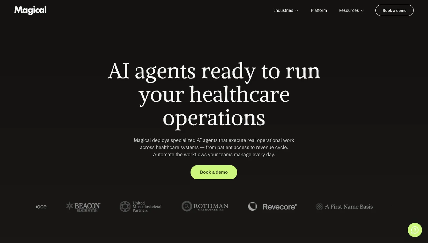 Magical homepage: AI productivity tool for automating repetitive sales tasks