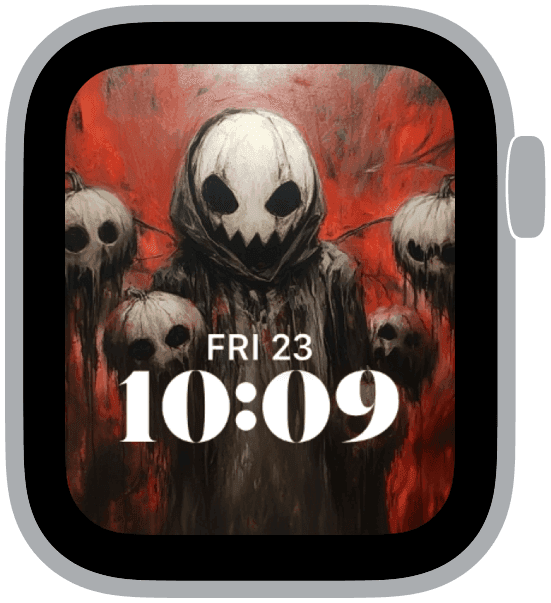 an apple watch face from the halloween terror collection