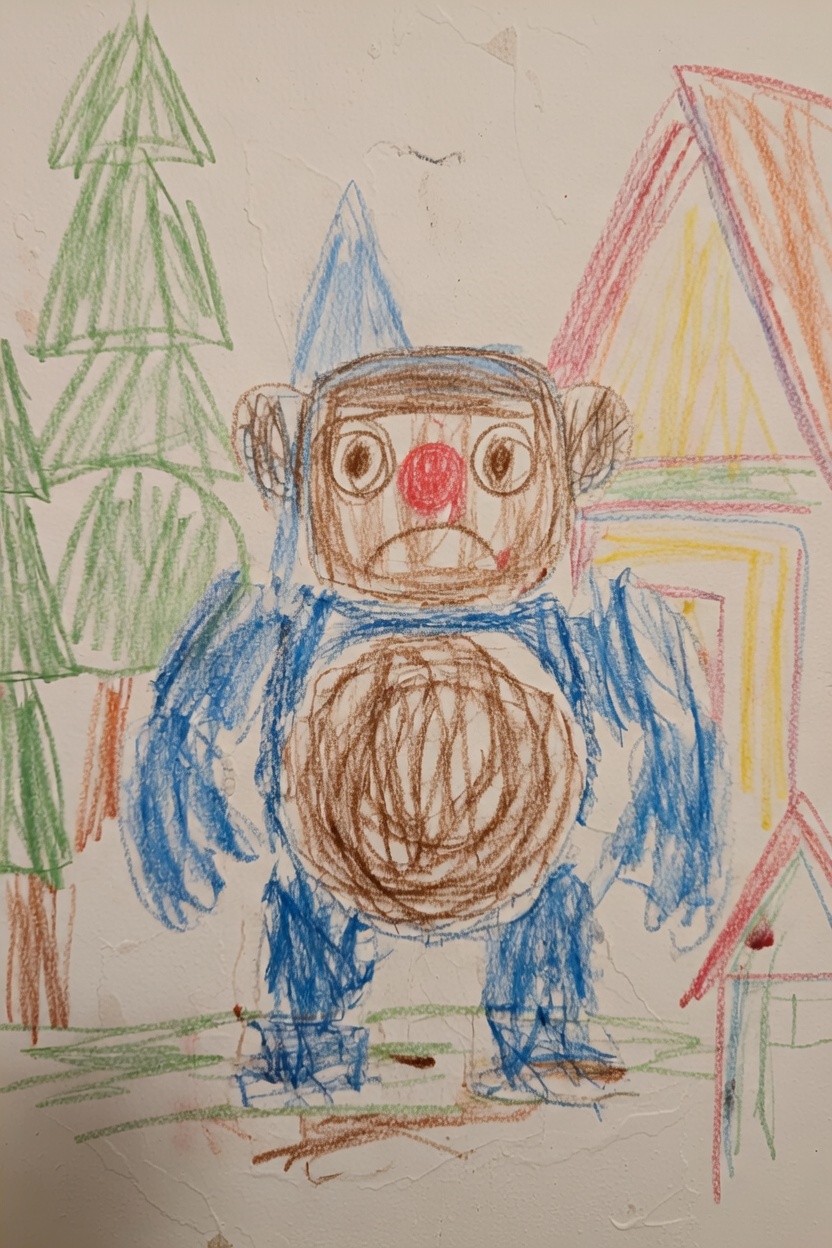 Kong original drawing by a child