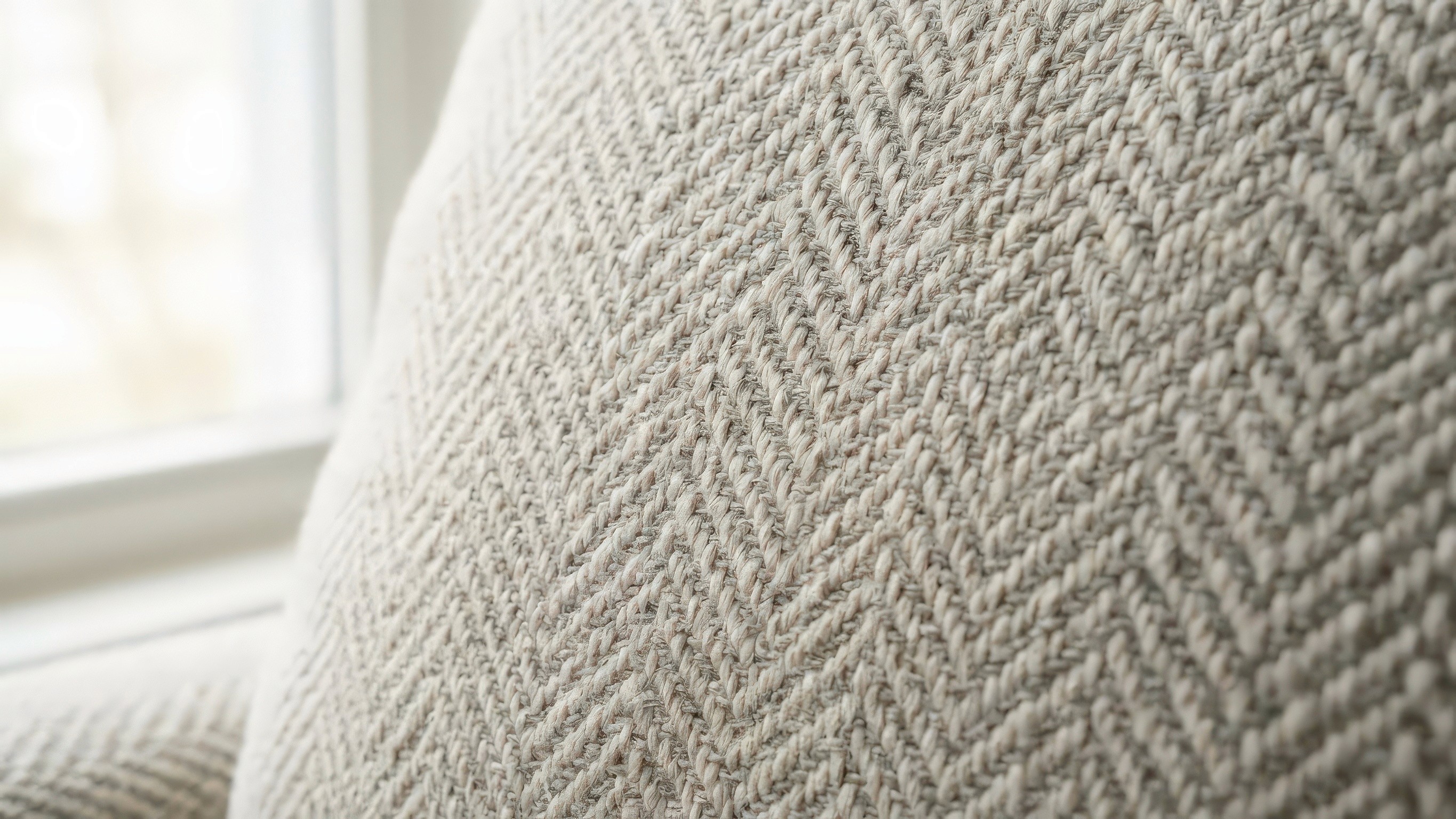 white and brown living room set