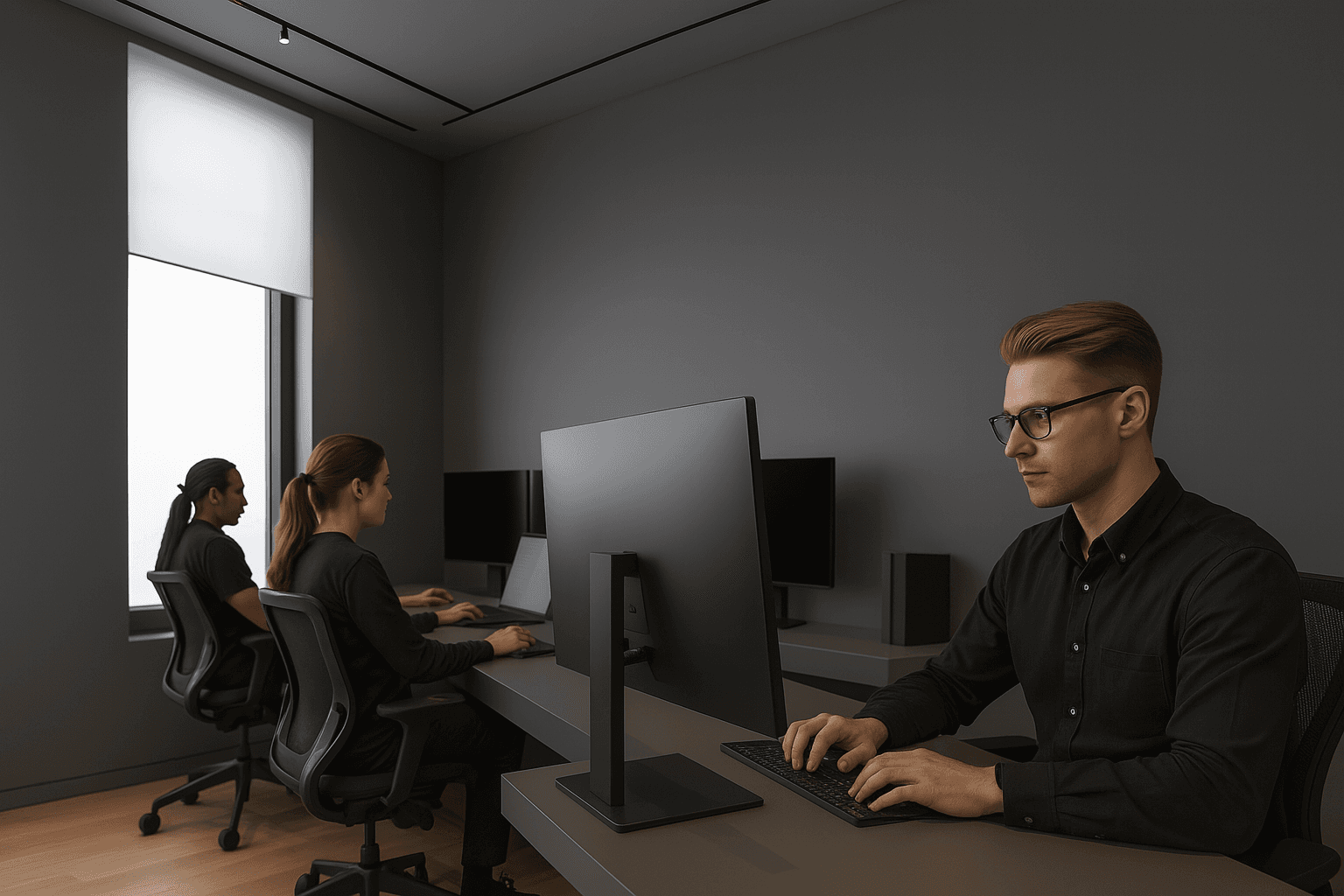 man in office