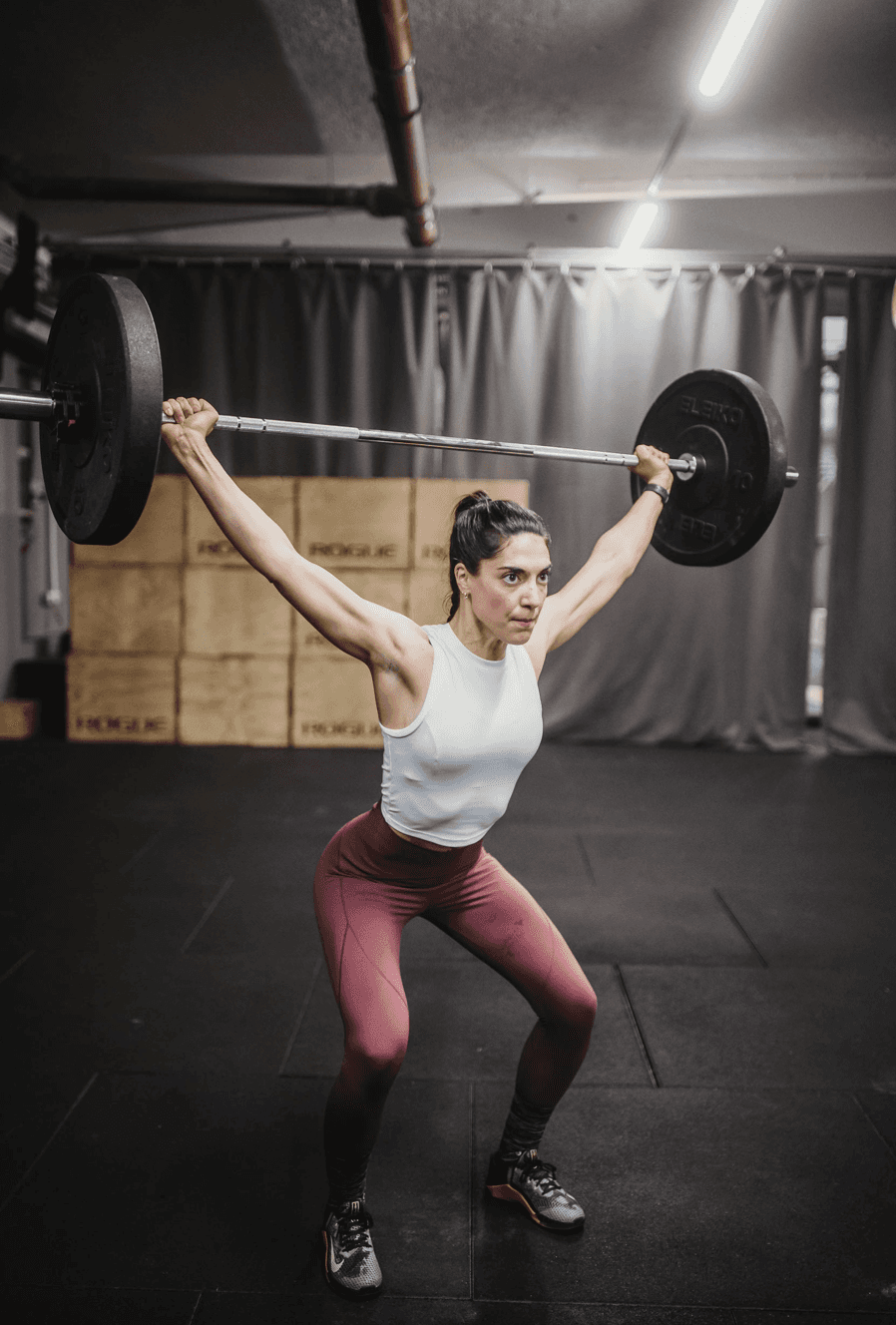 woman lifting weights