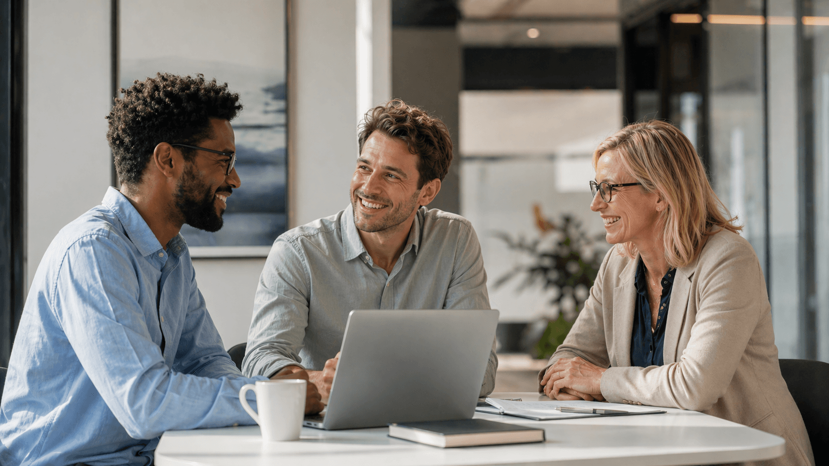 A person with his laptop