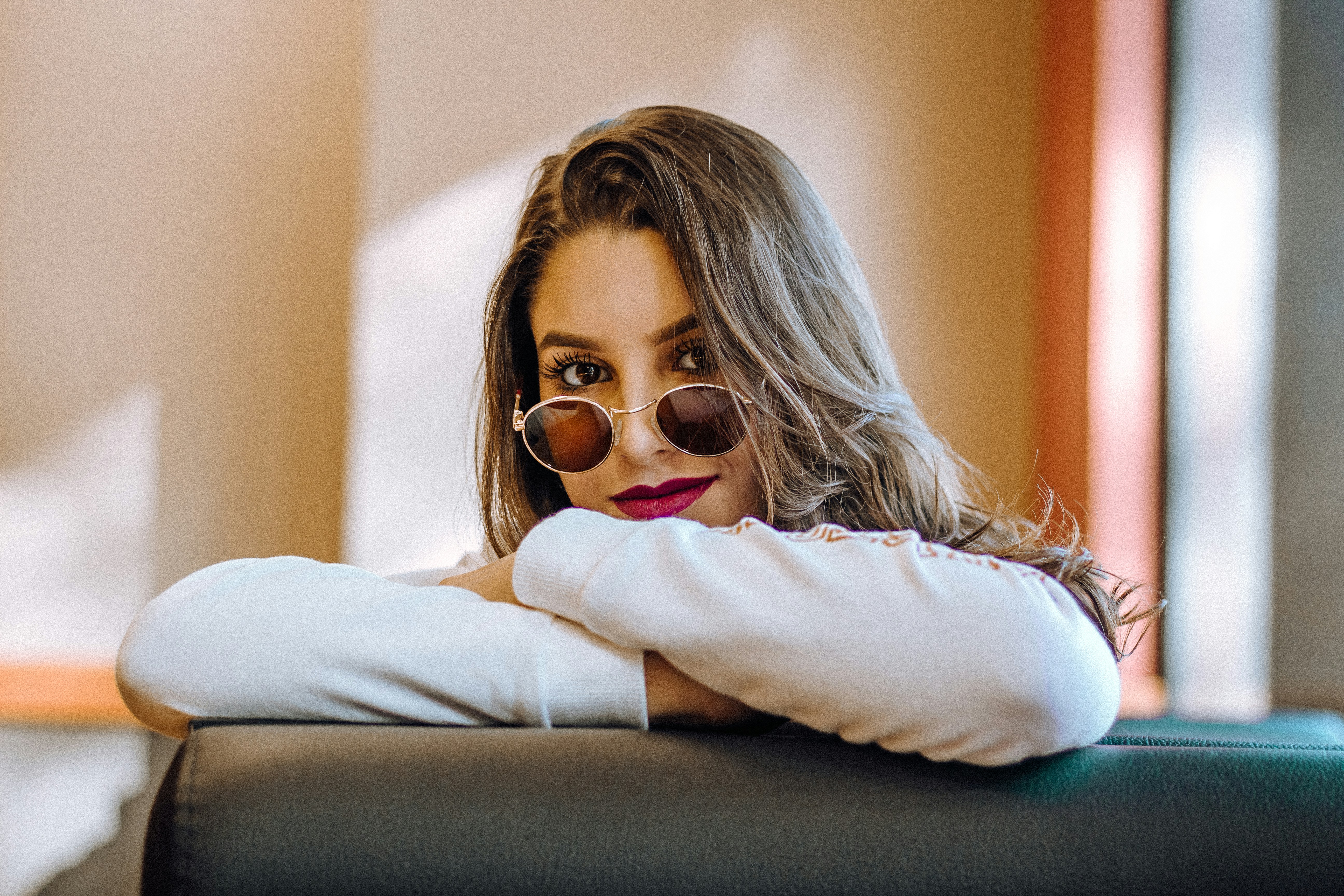 woman sitting on couch - Color Analysis Wheel